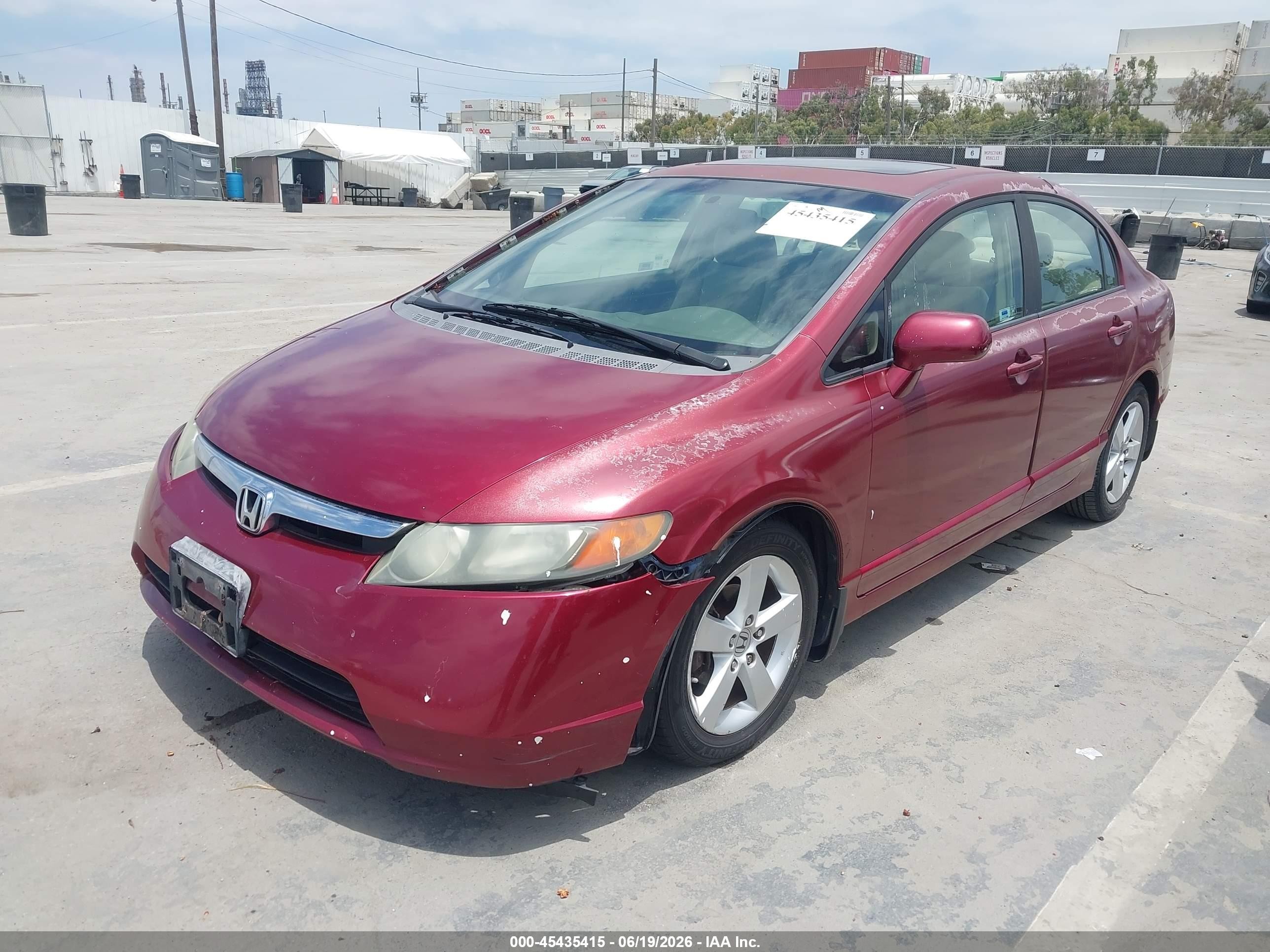 2008 Honda Civic Ex Бордовый vin: 2HGFA16868H534879