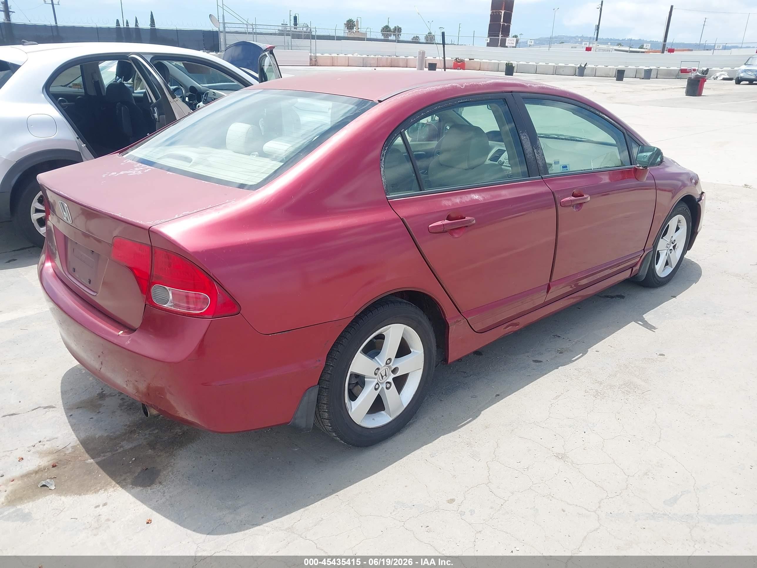2008 Honda Civic Ex Бордовый vin: 2HGFA16868H534879