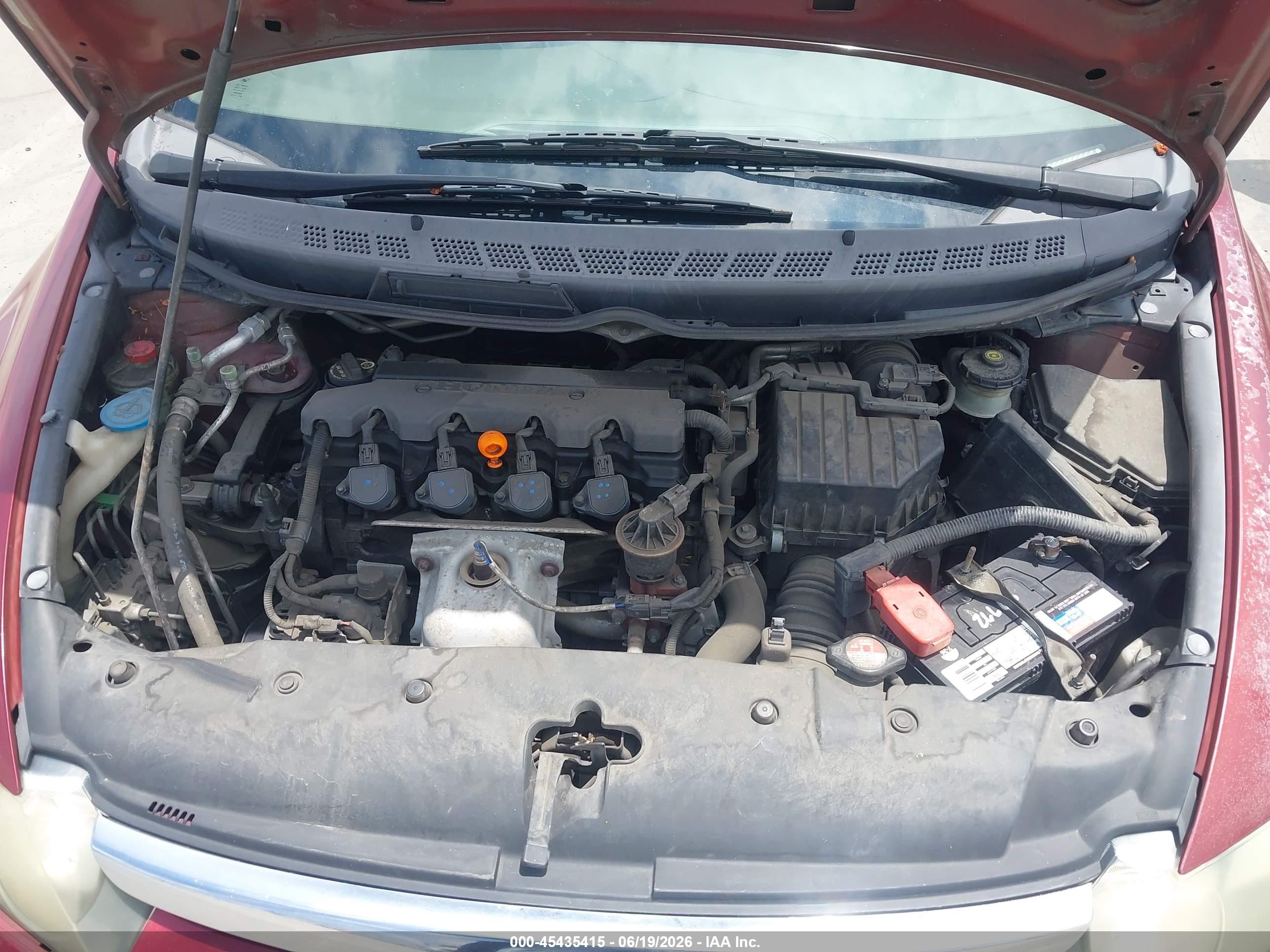 2008 Honda Civic Ex Бордовый vin: 2HGFA16868H534879