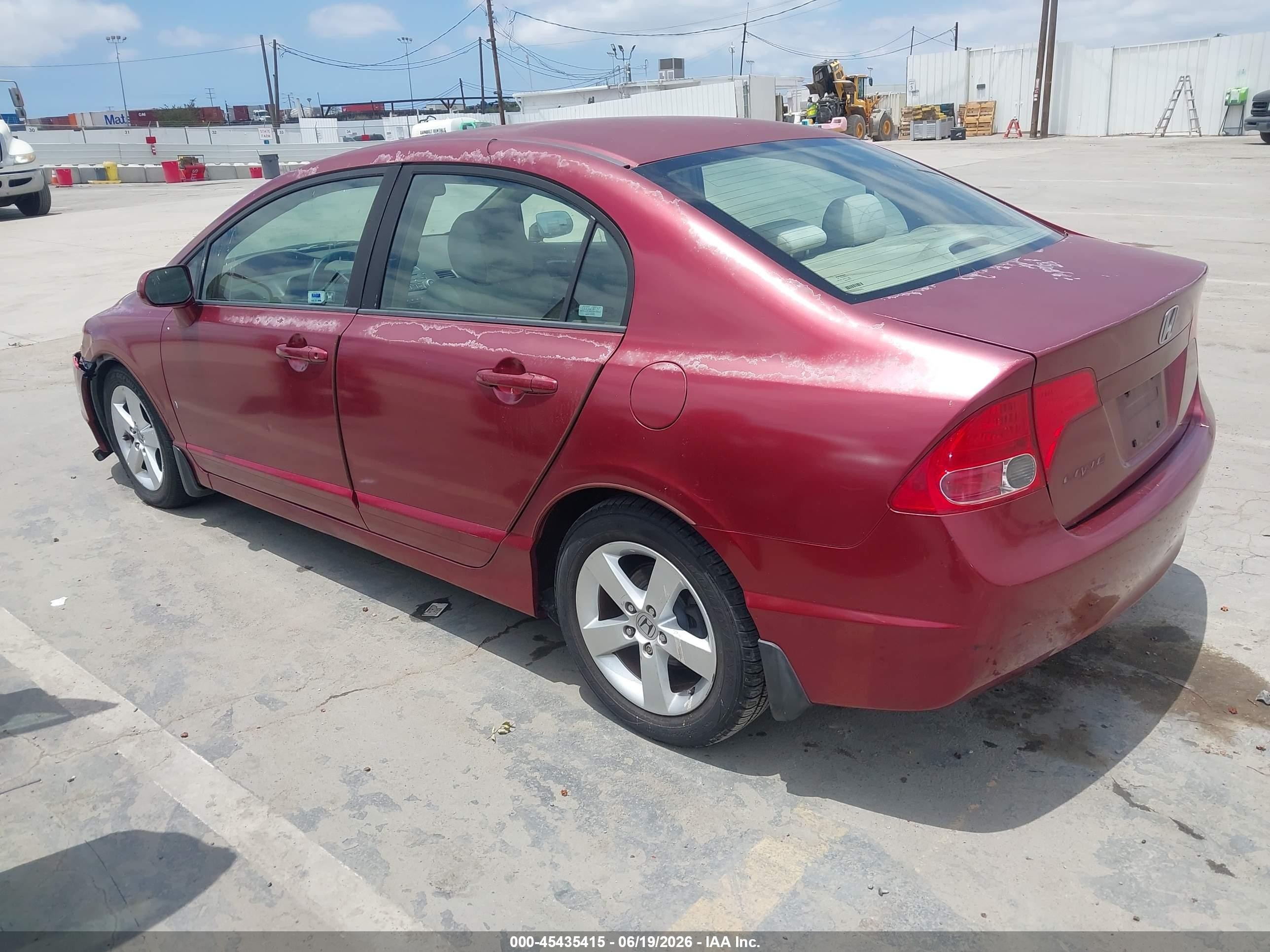 2008 Honda Civic Ex Бордовый vin: 2HGFA16868H534879