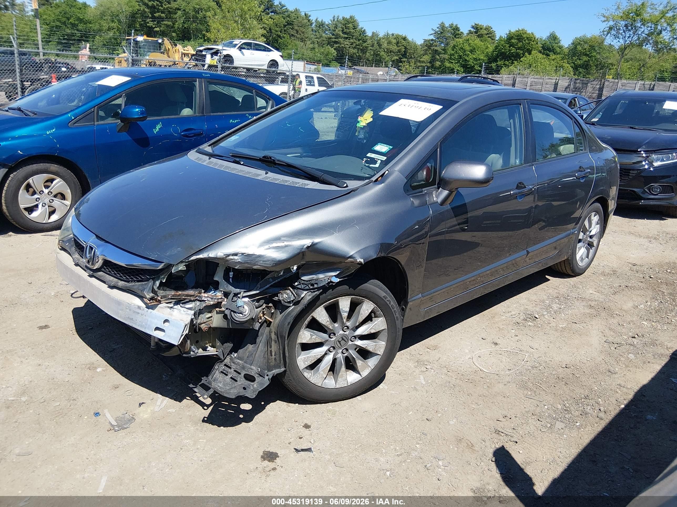 2009 Honda Civic Ex Gray vin: 2HGFA16869H357249