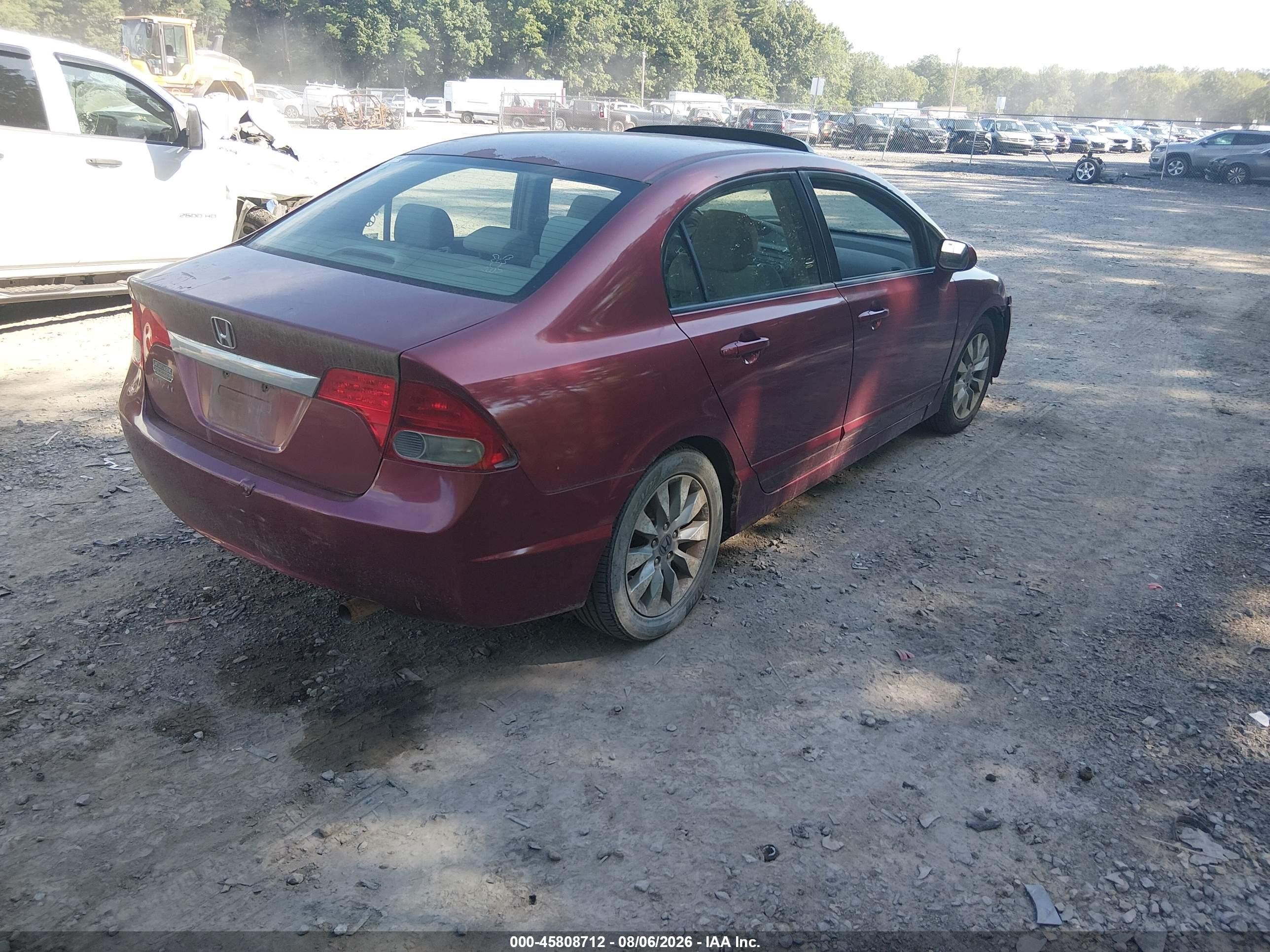 2009 Honda Civic Ex Бордовый vin: 2HGFA16869H542482