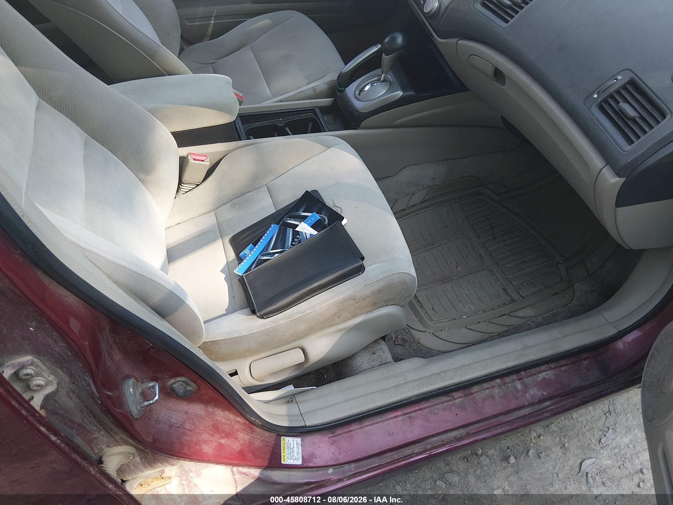 2009 Honda Civic Ex Бордовый vin: 2HGFA16869H542482