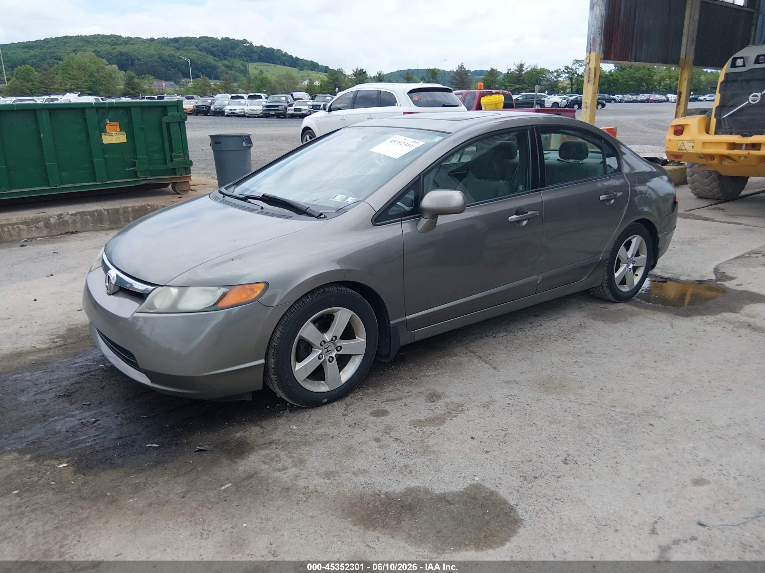 2007 Honda Civic Ex Gray vin: 2HGFA16877H506166