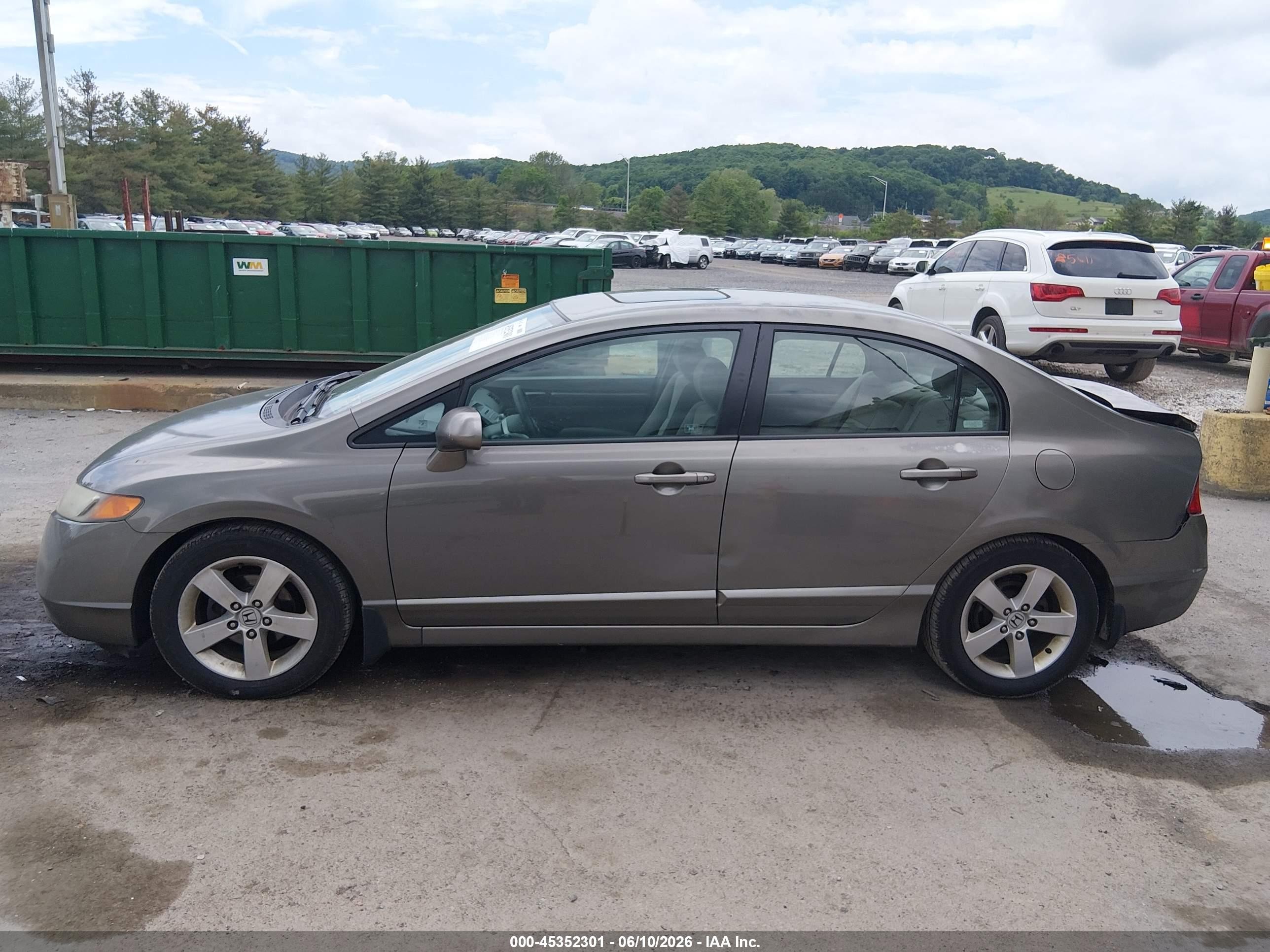 2007 Honda Civic Ex Gray vin: 2HGFA16877H506166
