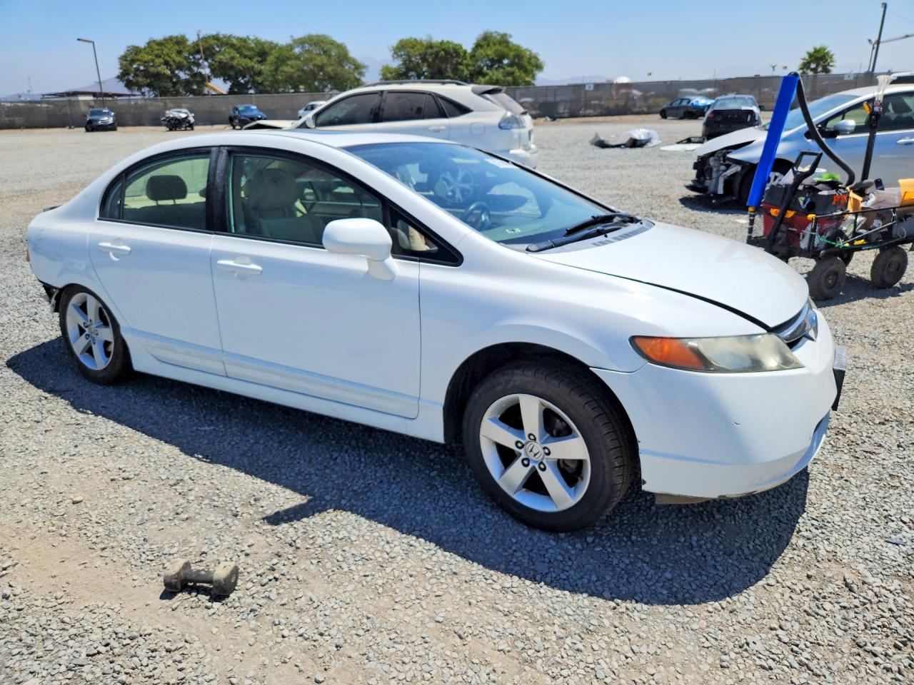2008 Honda Civic Ex White vin: 2HGFA16878H508131