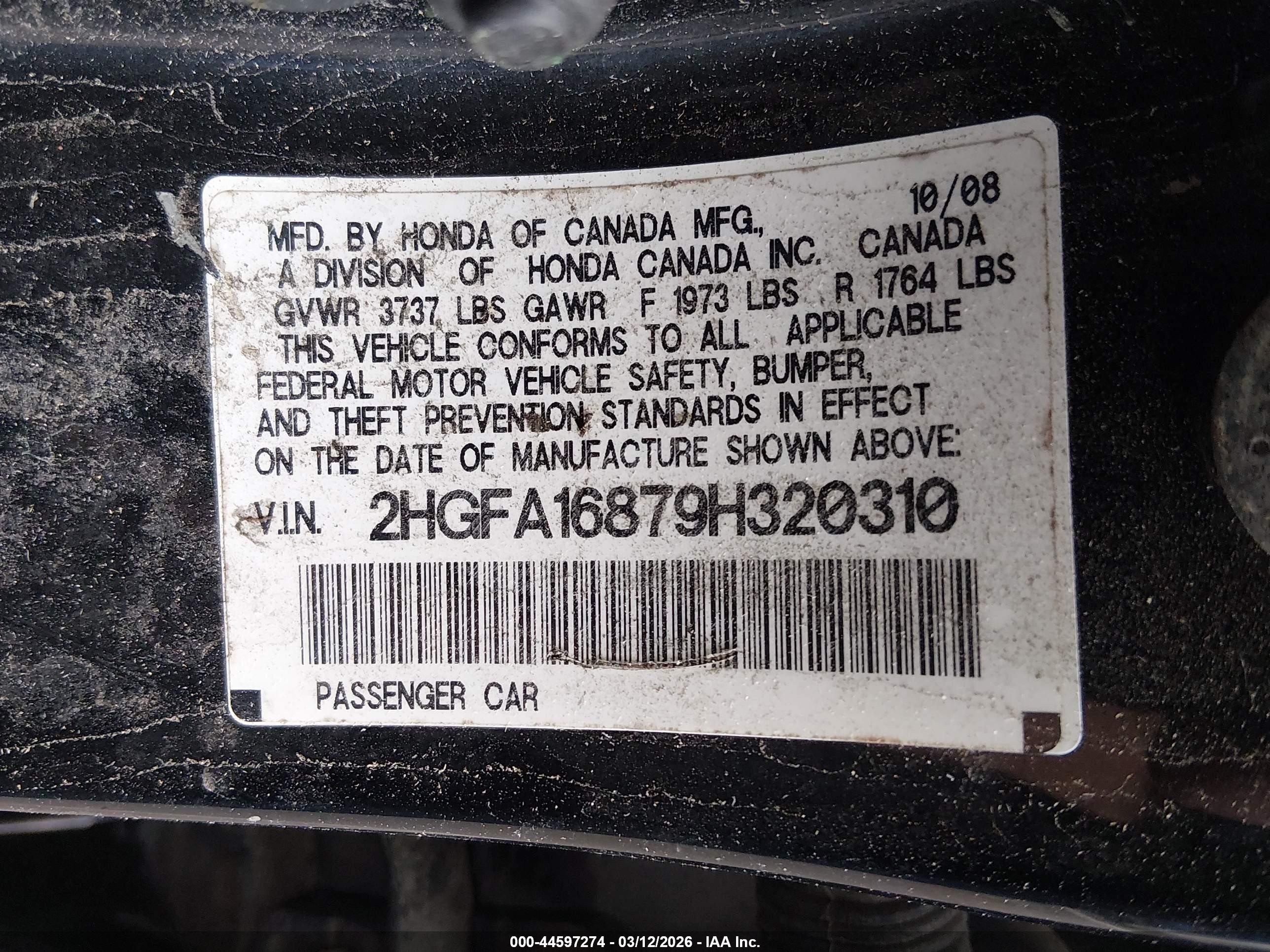2009 Honda Civic Ex Black vin: 2HGFA16879H320310