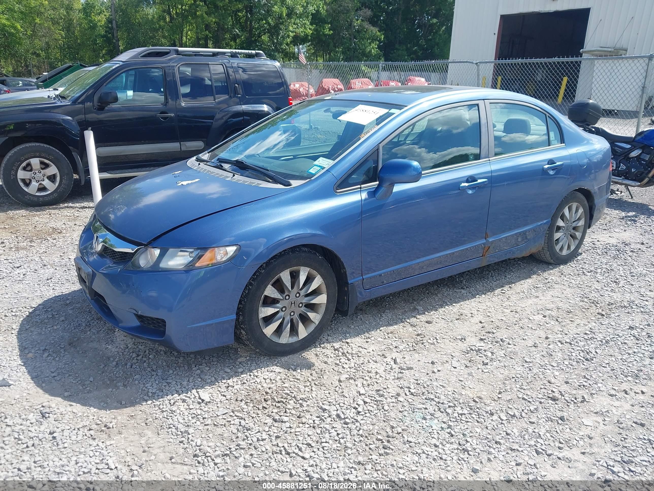 2009 Honda Civic Ex Blue vin: 2HGFA16879H345451