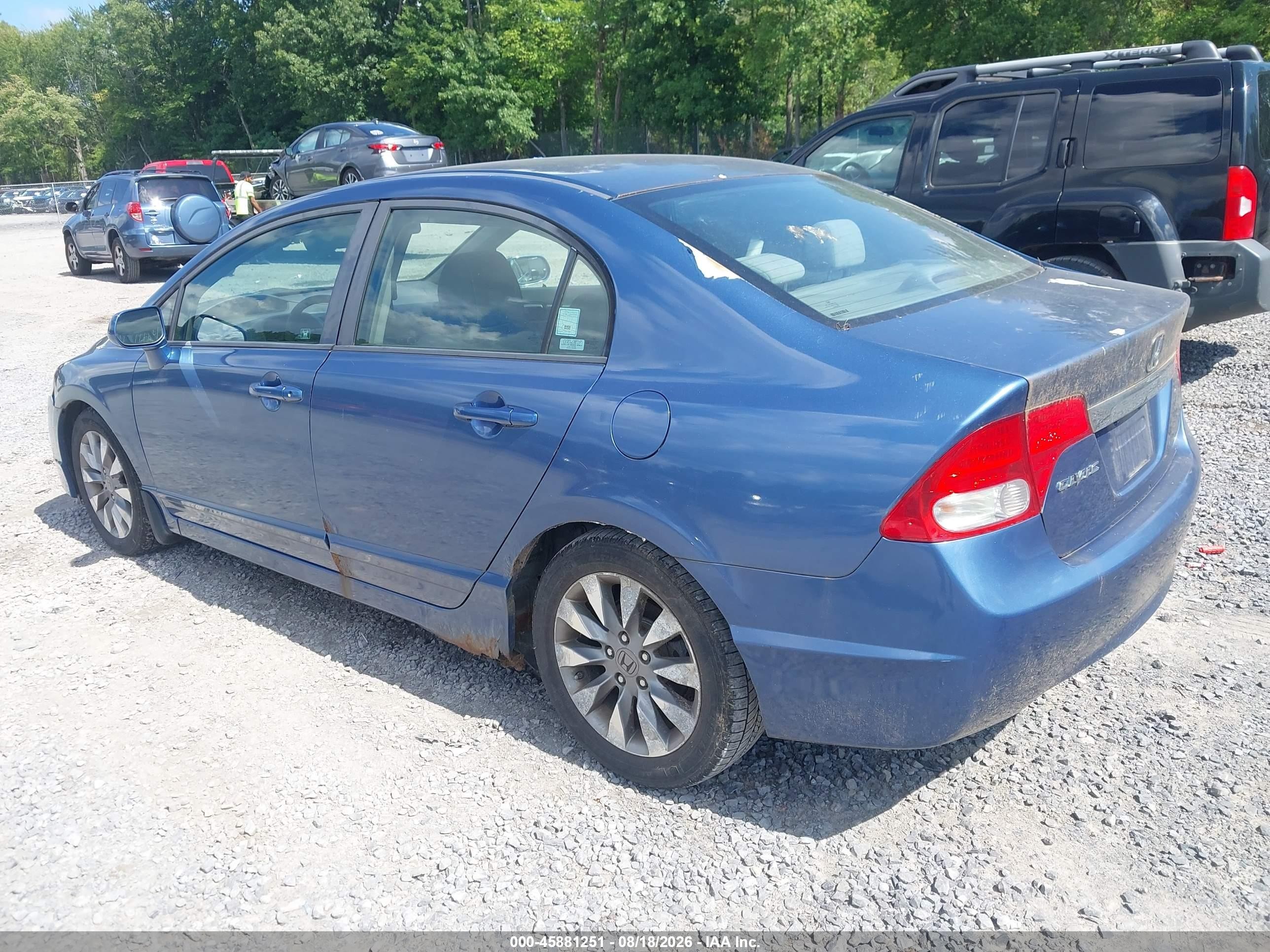 2009 Honda Civic Ex Blue vin: 2HGFA16879H345451