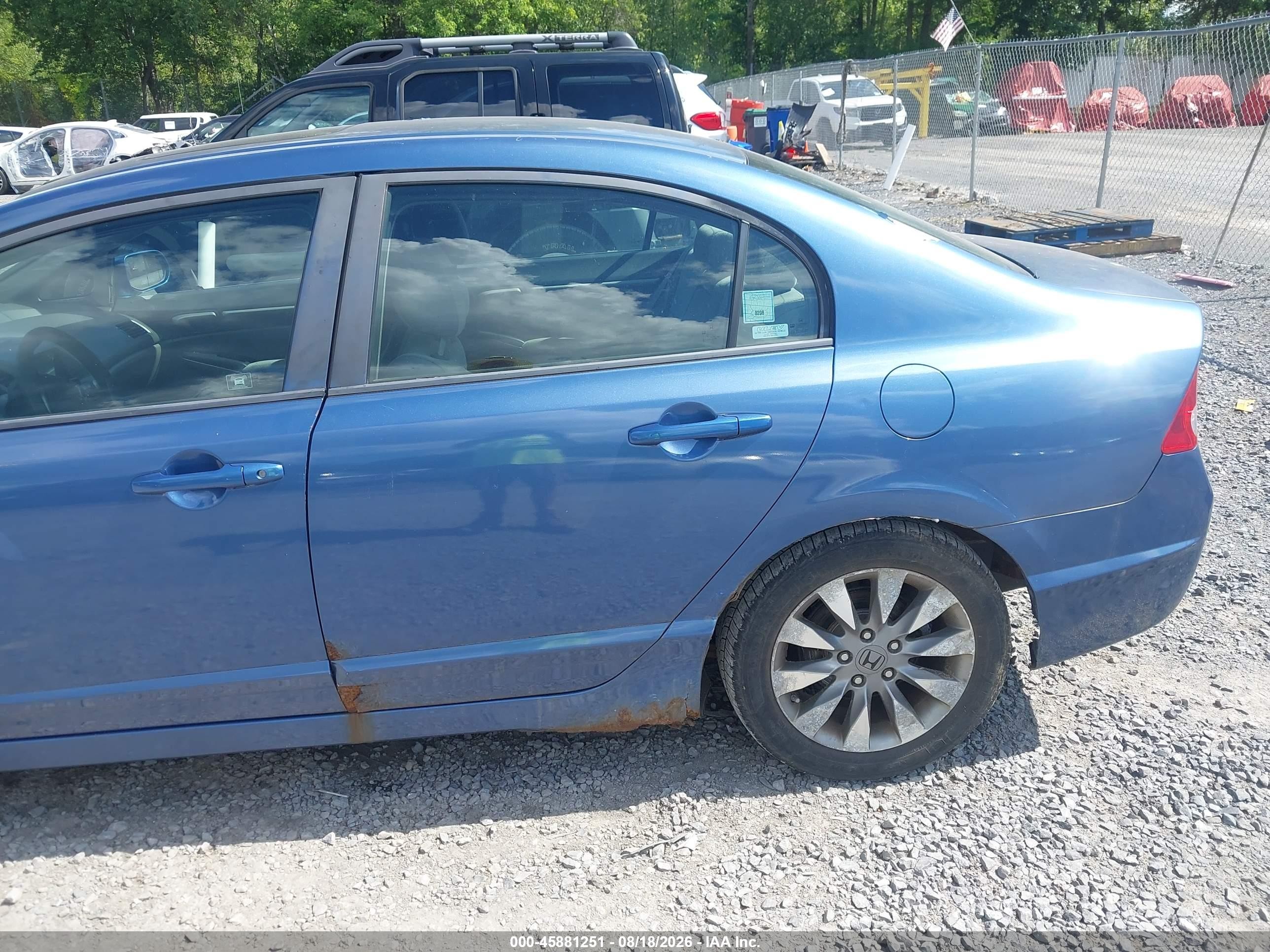 2009 Honda Civic Ex Blue vin: 2HGFA16879H345451
