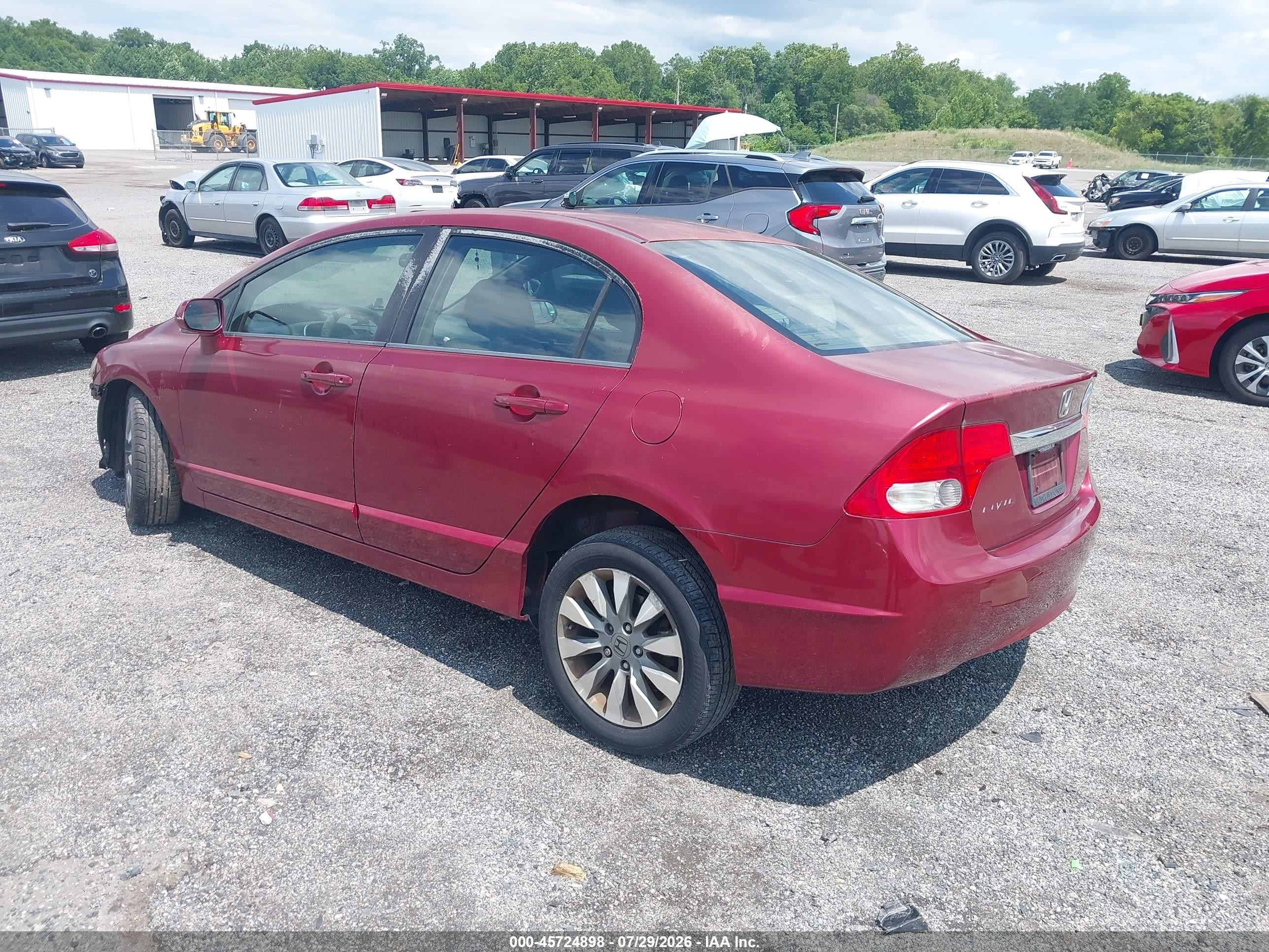 2009 Honda Civic Ex Красный vin: 2HGFA16879H354439