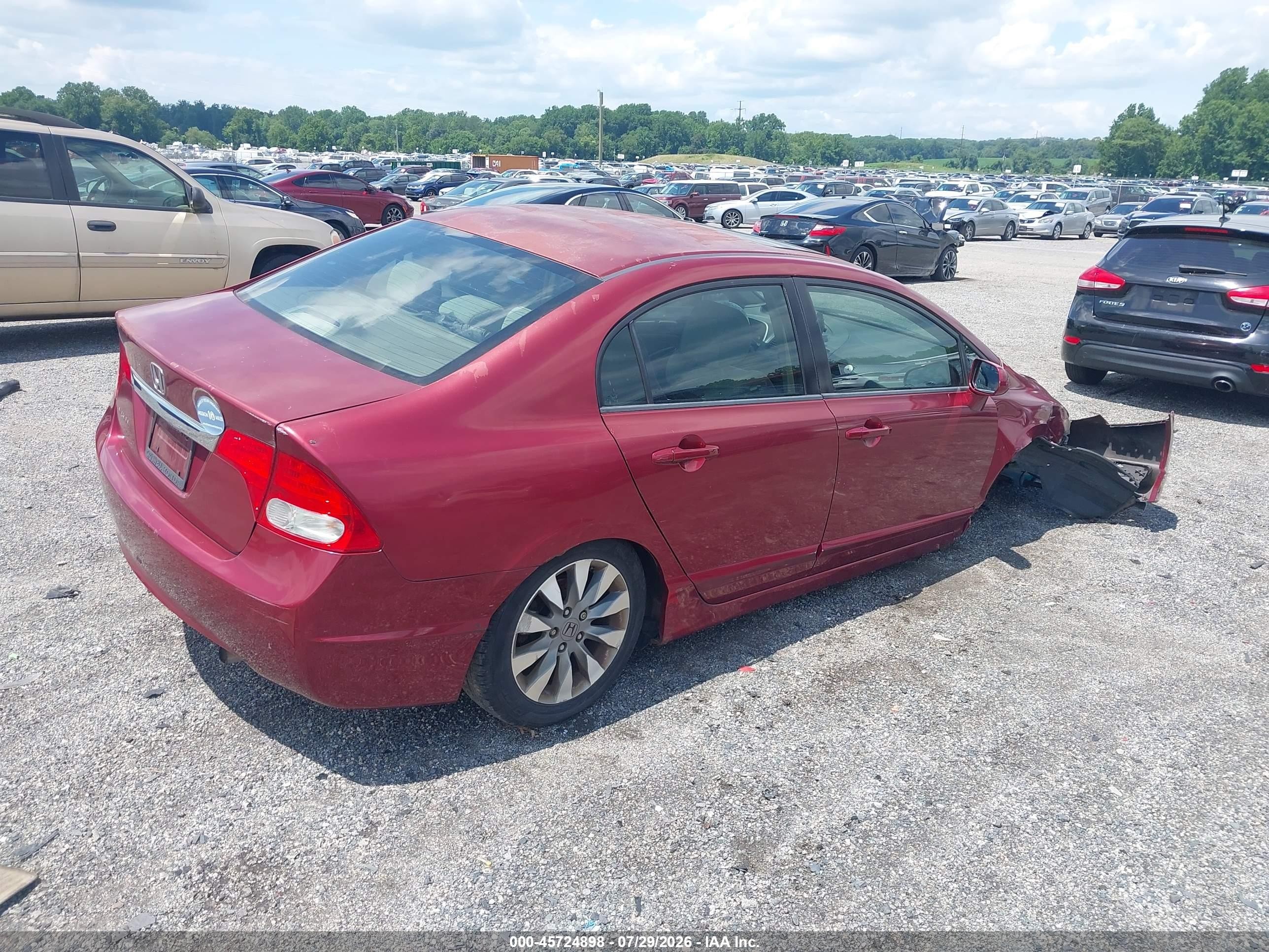 2009 Honda Civic Ex Красный vin: 2HGFA16879H354439