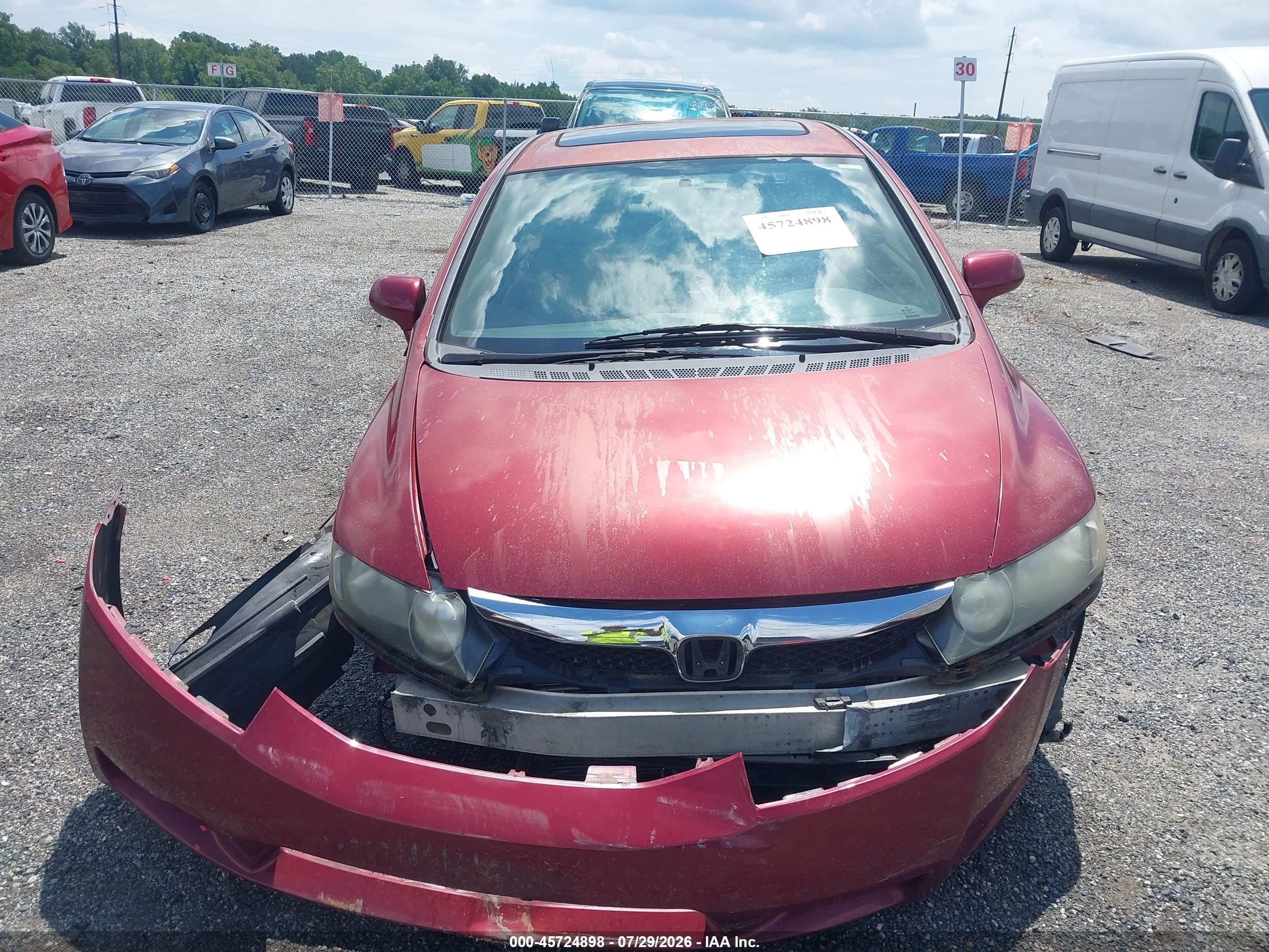2009 Honda Civic Ex Красный vin: 2HGFA16879H354439