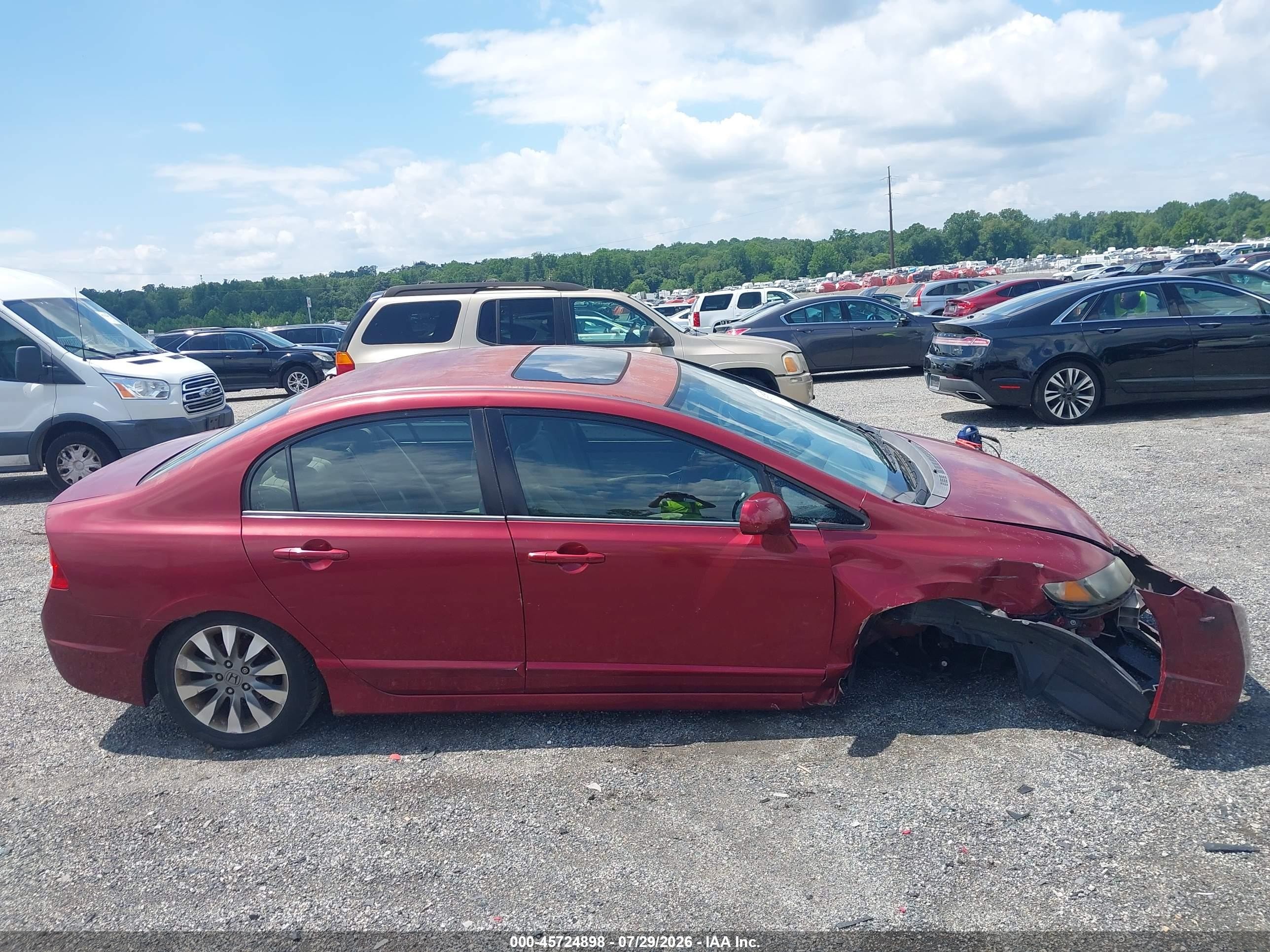 2009 Honda Civic Ex Красный vin: 2HGFA16879H354439