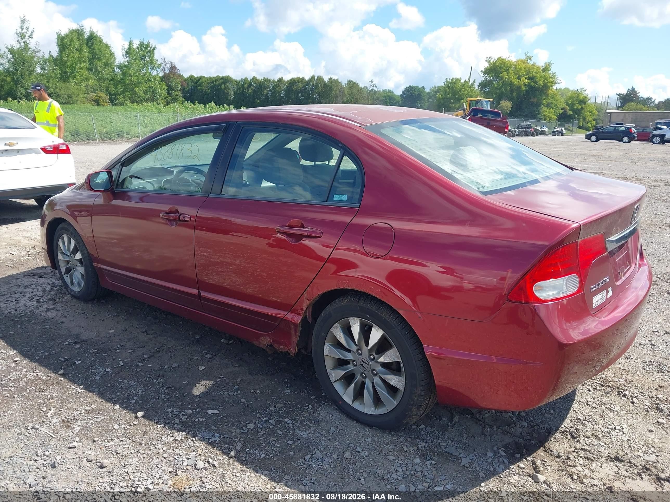 2009 Honda Civic Ex Red vin: 2HGFA16879H520751