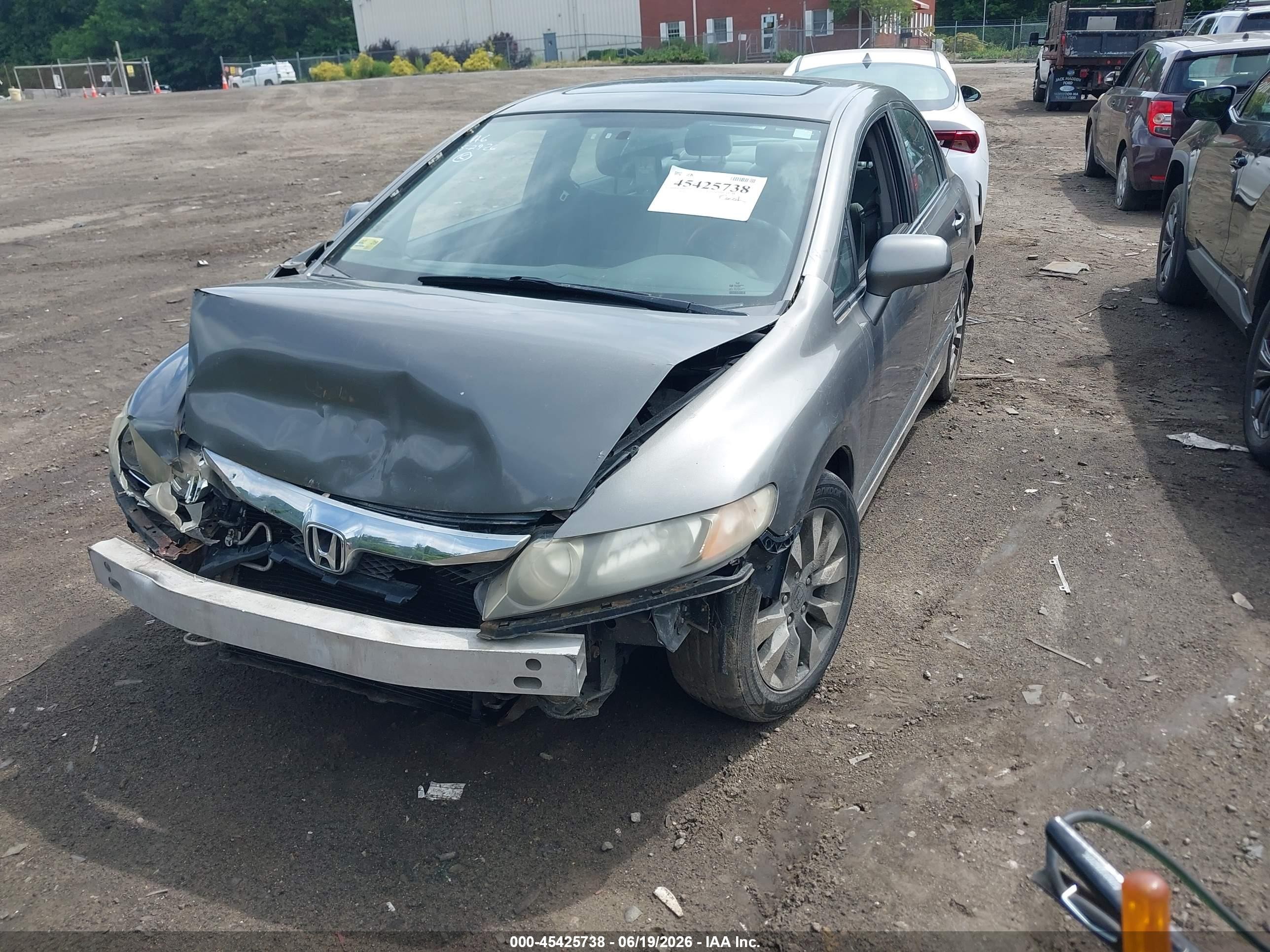 2009 Honda Civic Ex Gray vin: 2HGFA16879H533225