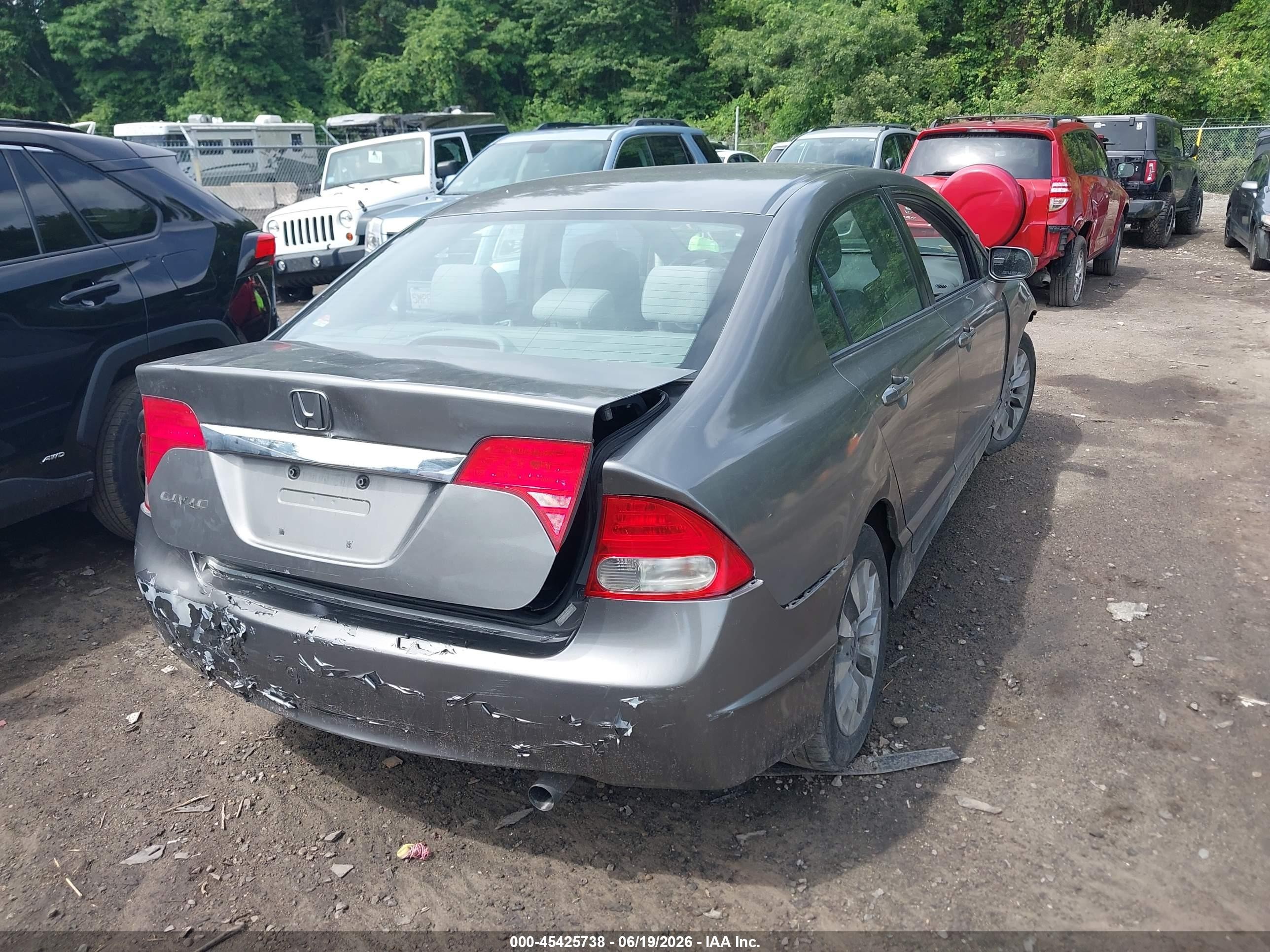 2009 Honda Civic Ex Gray vin: 2HGFA16879H533225