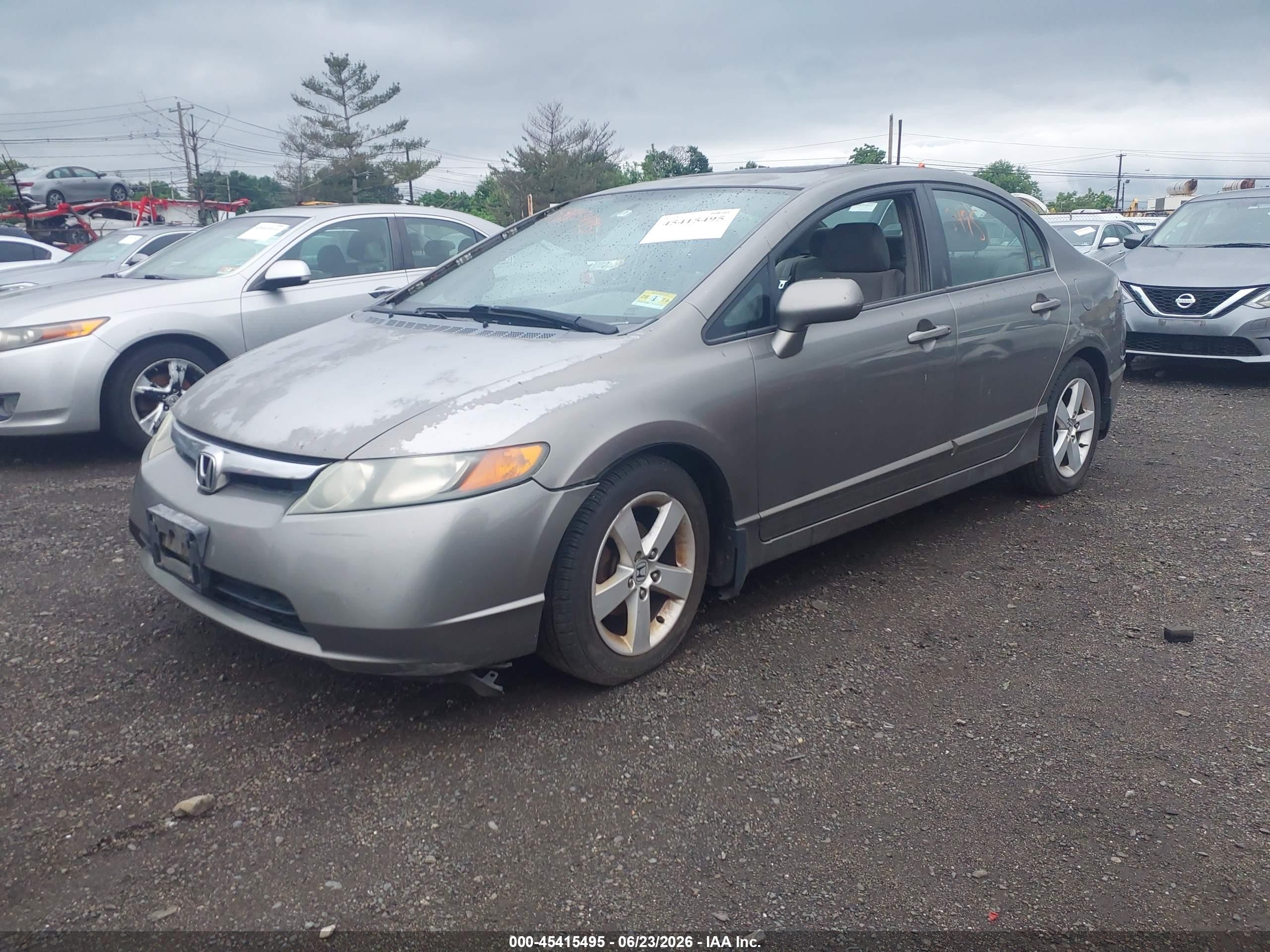 2006 Honda Civic Ex Gray vin: 2HGFA16886H509138