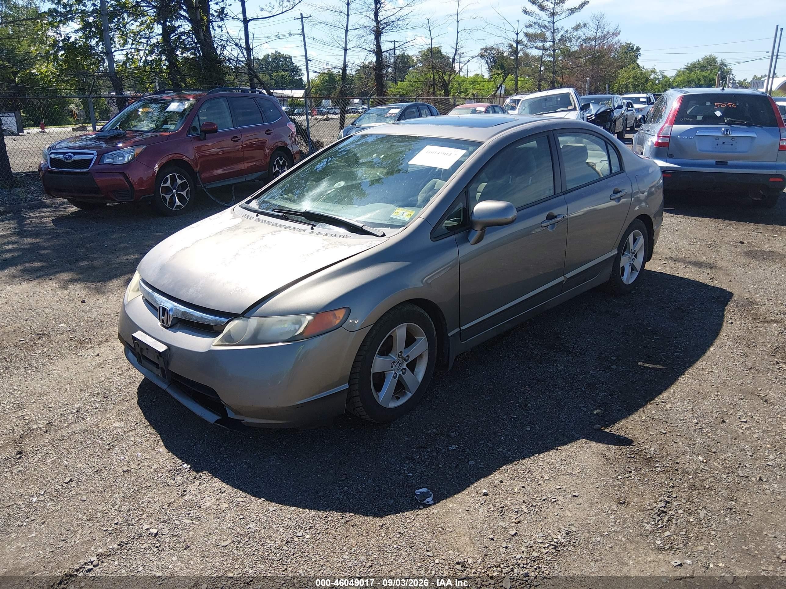 2006 Honda Civic Ex Gray vin: 2HGFA16886H513366