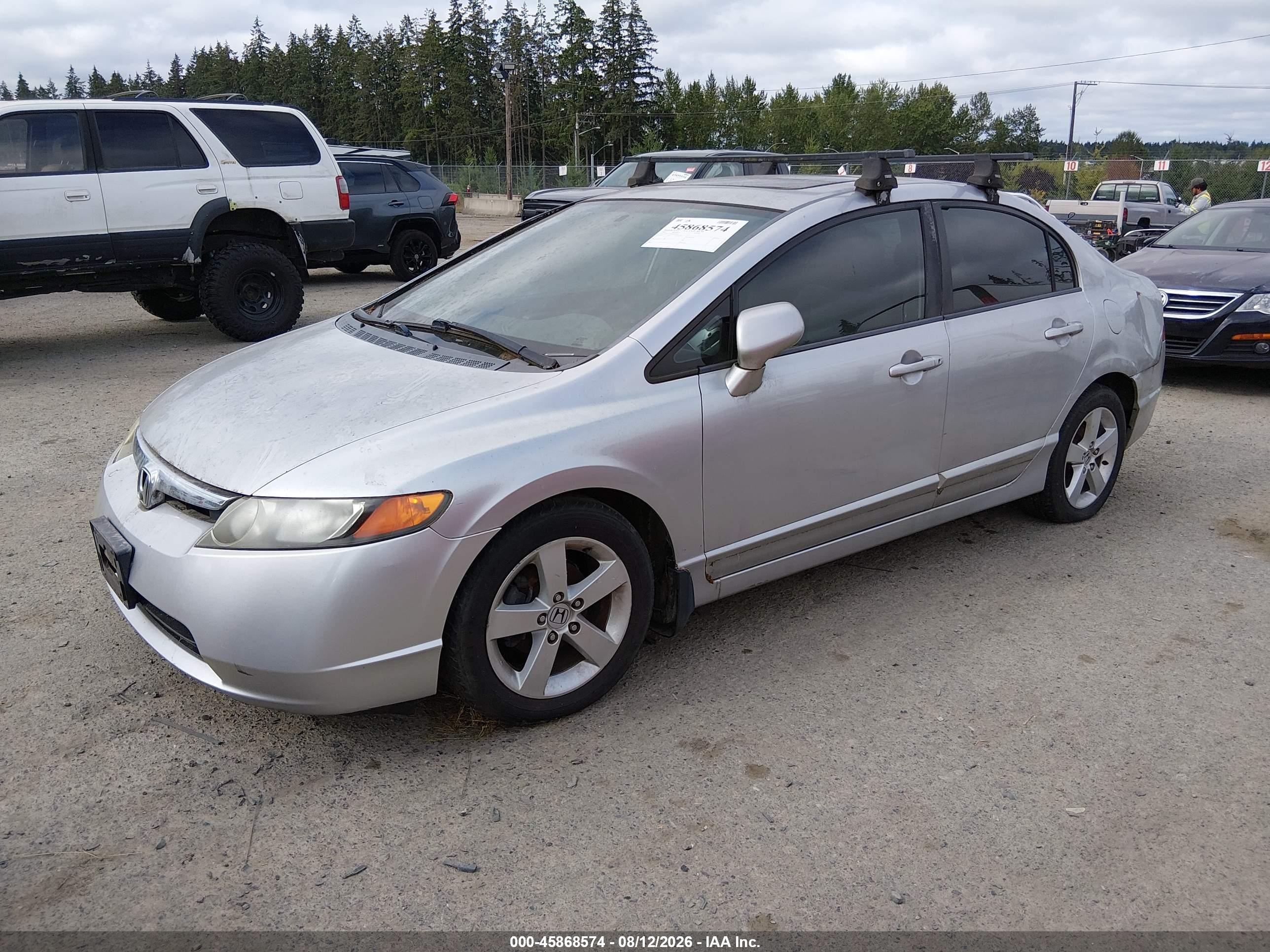 2007 Honda Civic Ex Silver vin: 2HGFA16887H303450