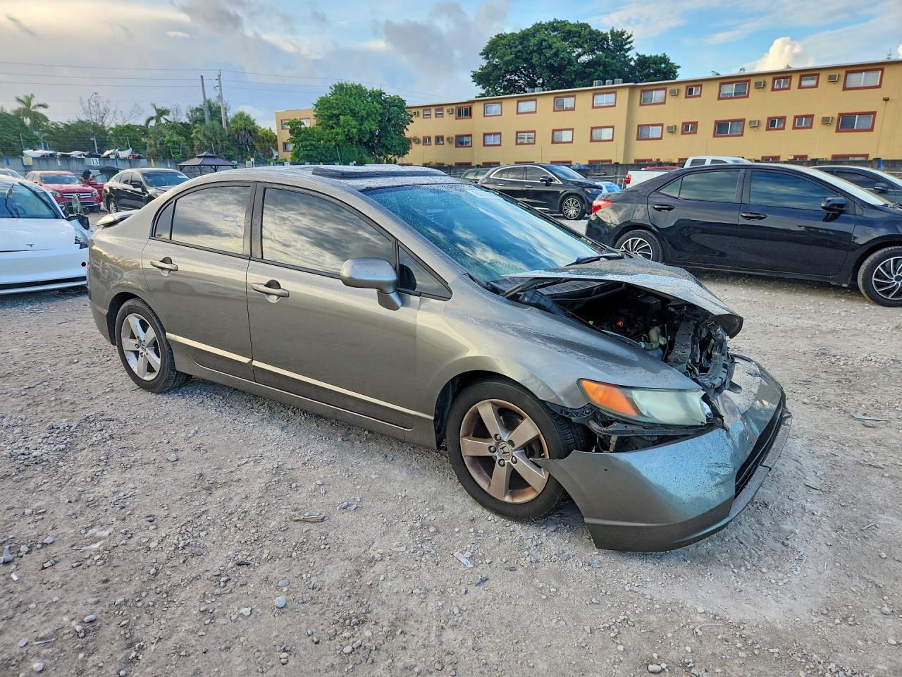2008 Honda Civic Ex Gray vin: 2HGFA16888H507070