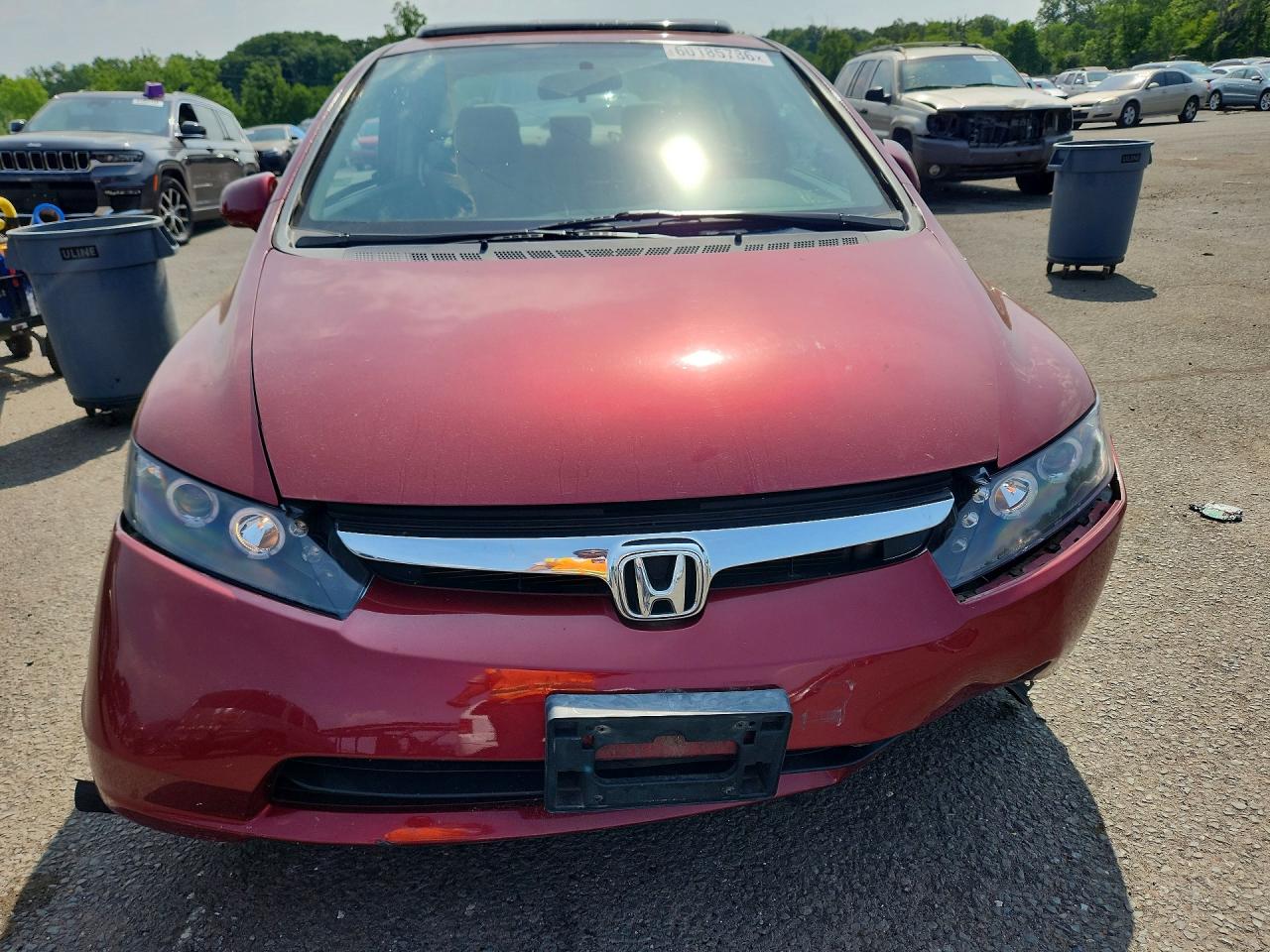 2008 Honda Civic Ex Burgundy vin: 2HGFA16888H509482