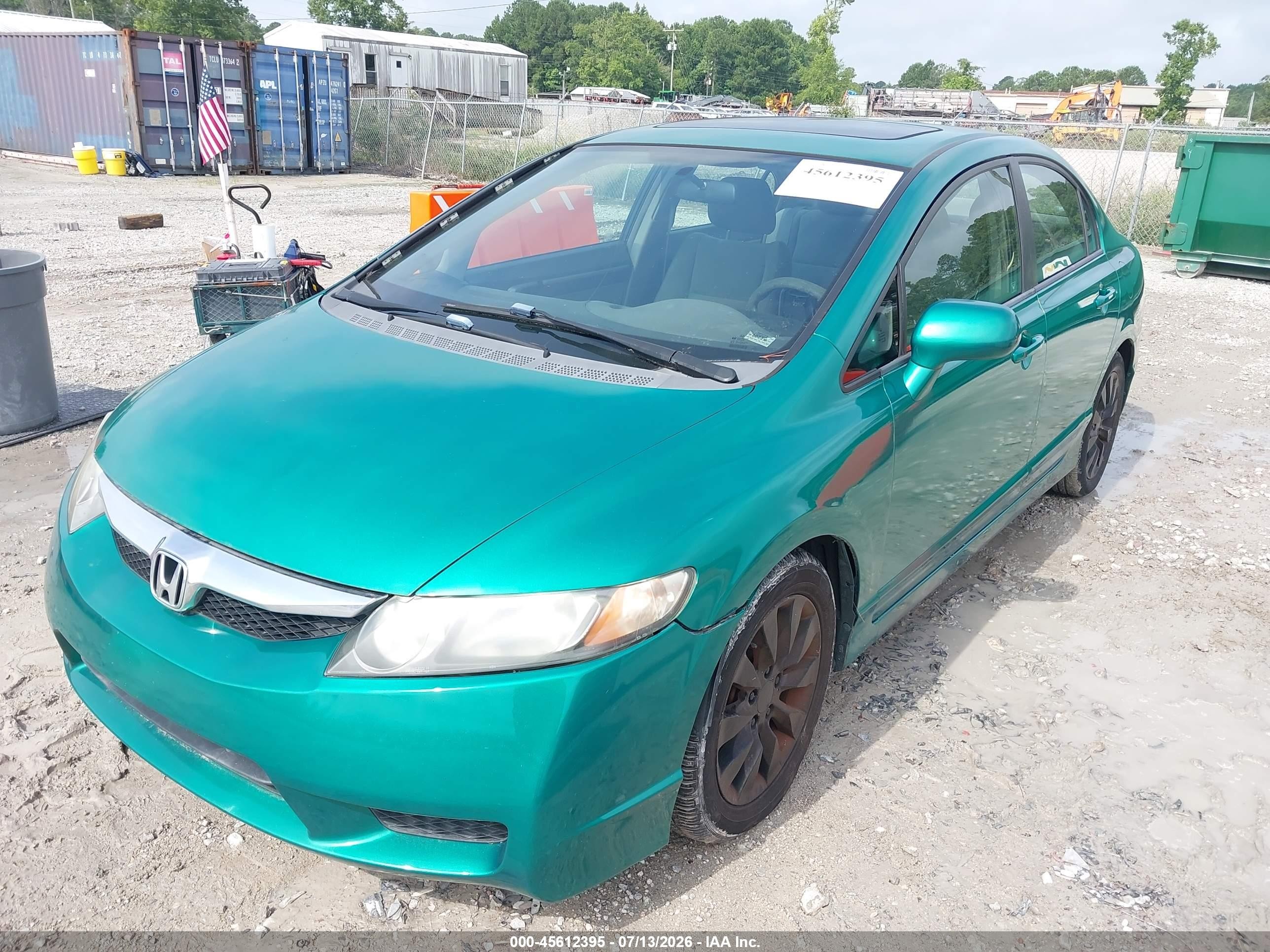 2009 Honda Civic Ex Green vin: 2HGFA16889H531046