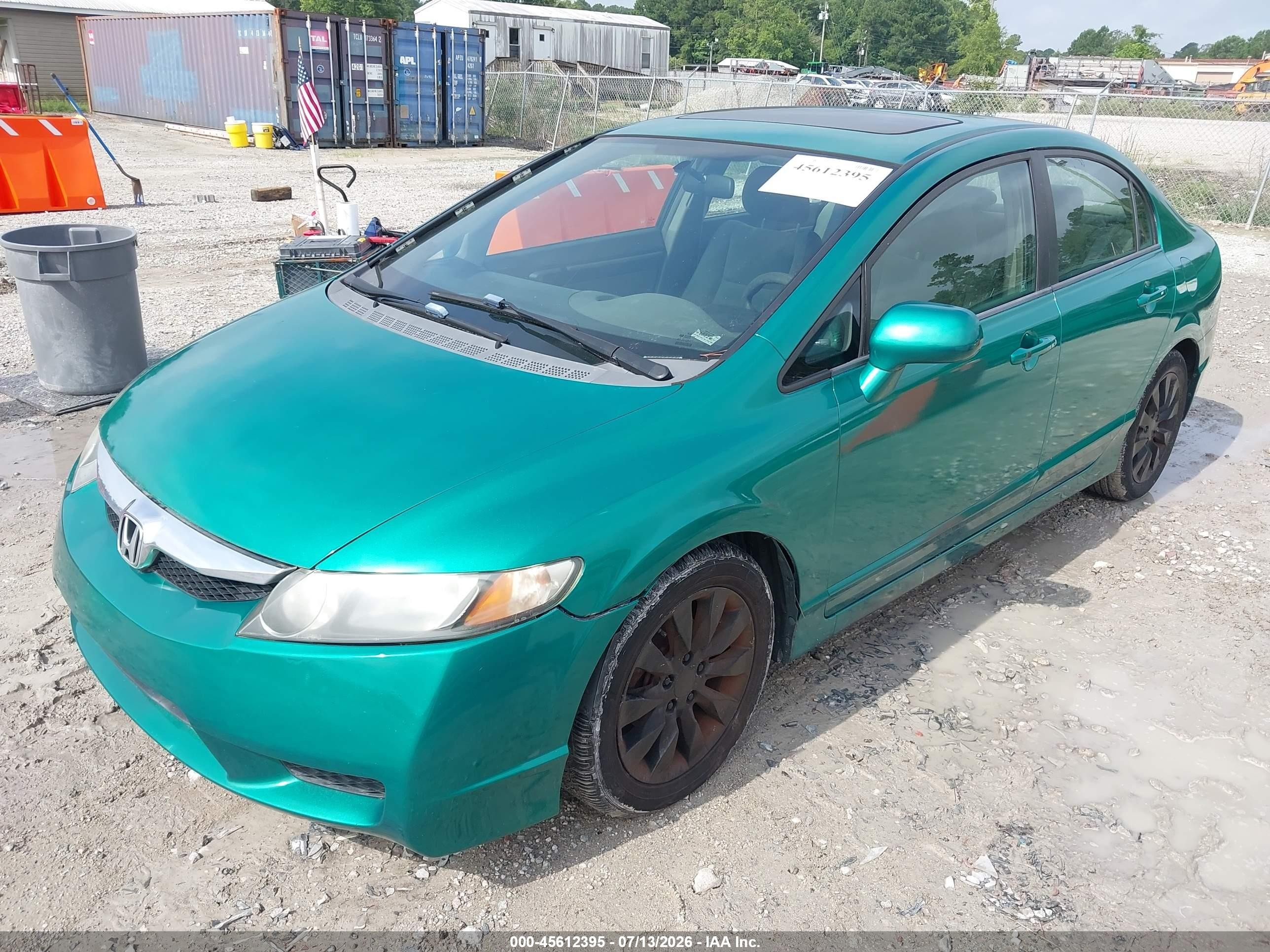 2009 Honda Civic Ex Green vin: 2HGFA16889H531046