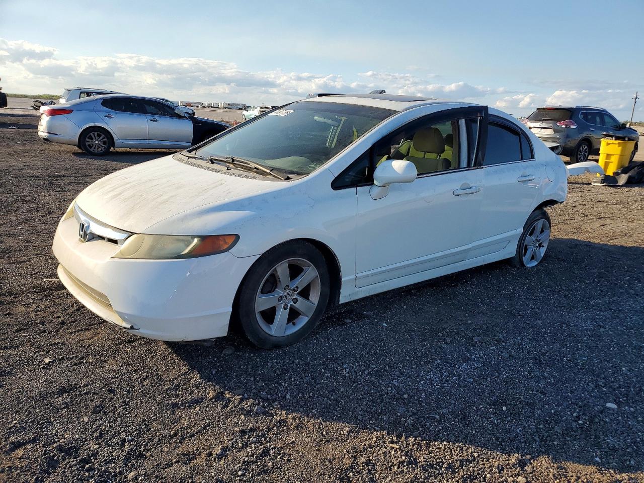 2006 Honda Civic Ex White vin: 2HGFA16896H512596