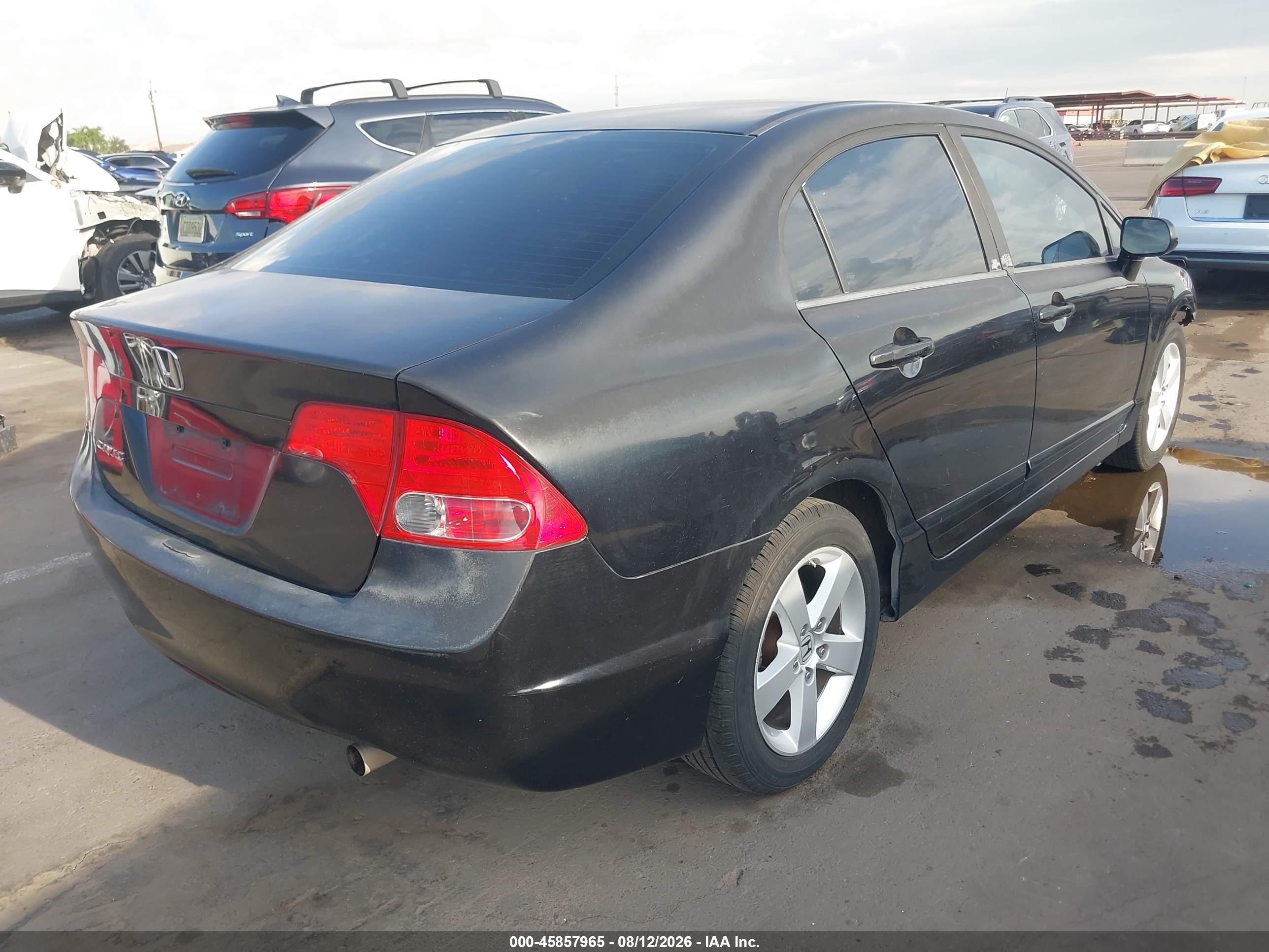 2008 Honda Civic Ex Black vin: 2HGFA16898H303944