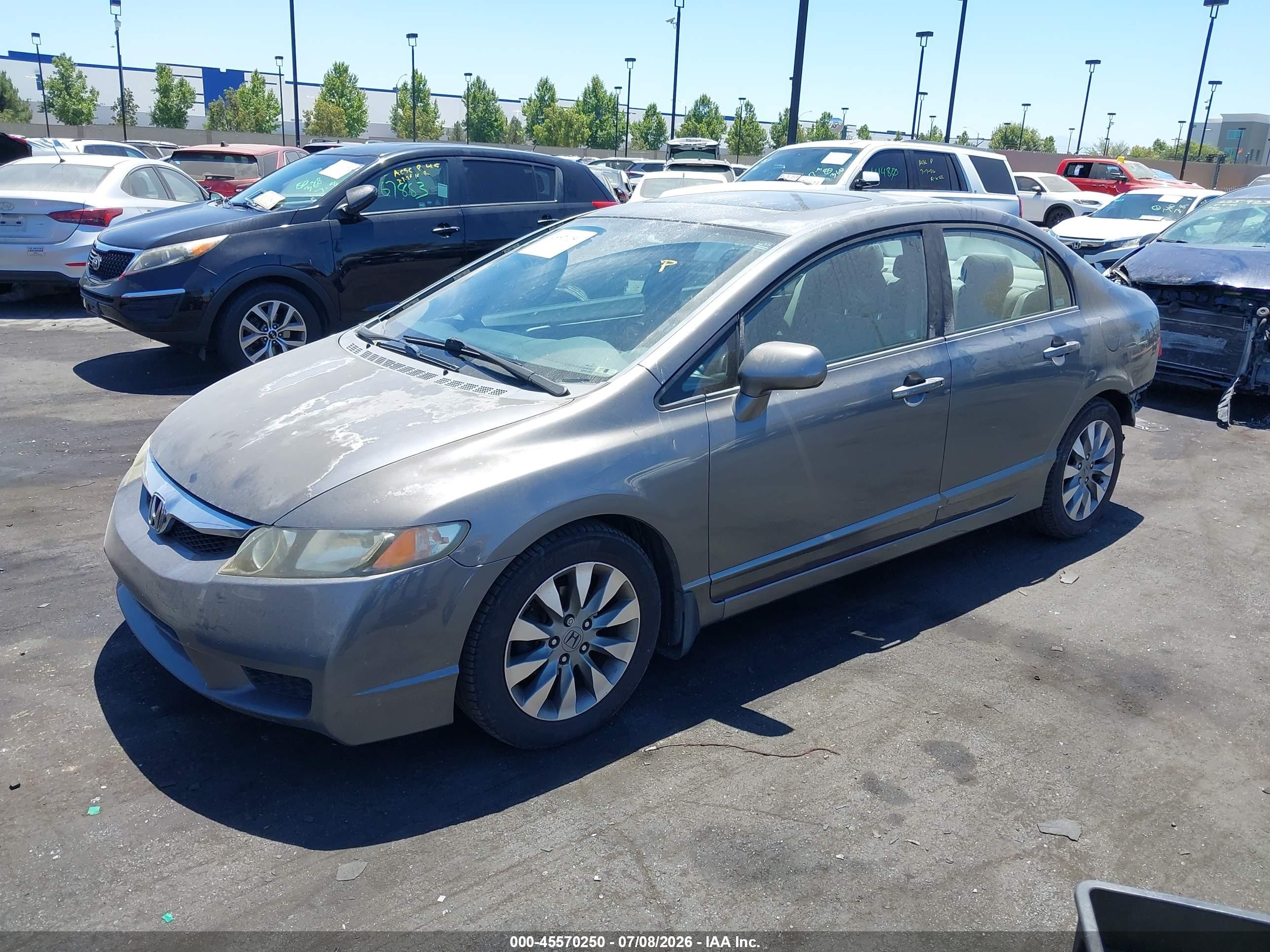 2009 Honda Civic Ex Gray vin: 2HGFA16899H346178