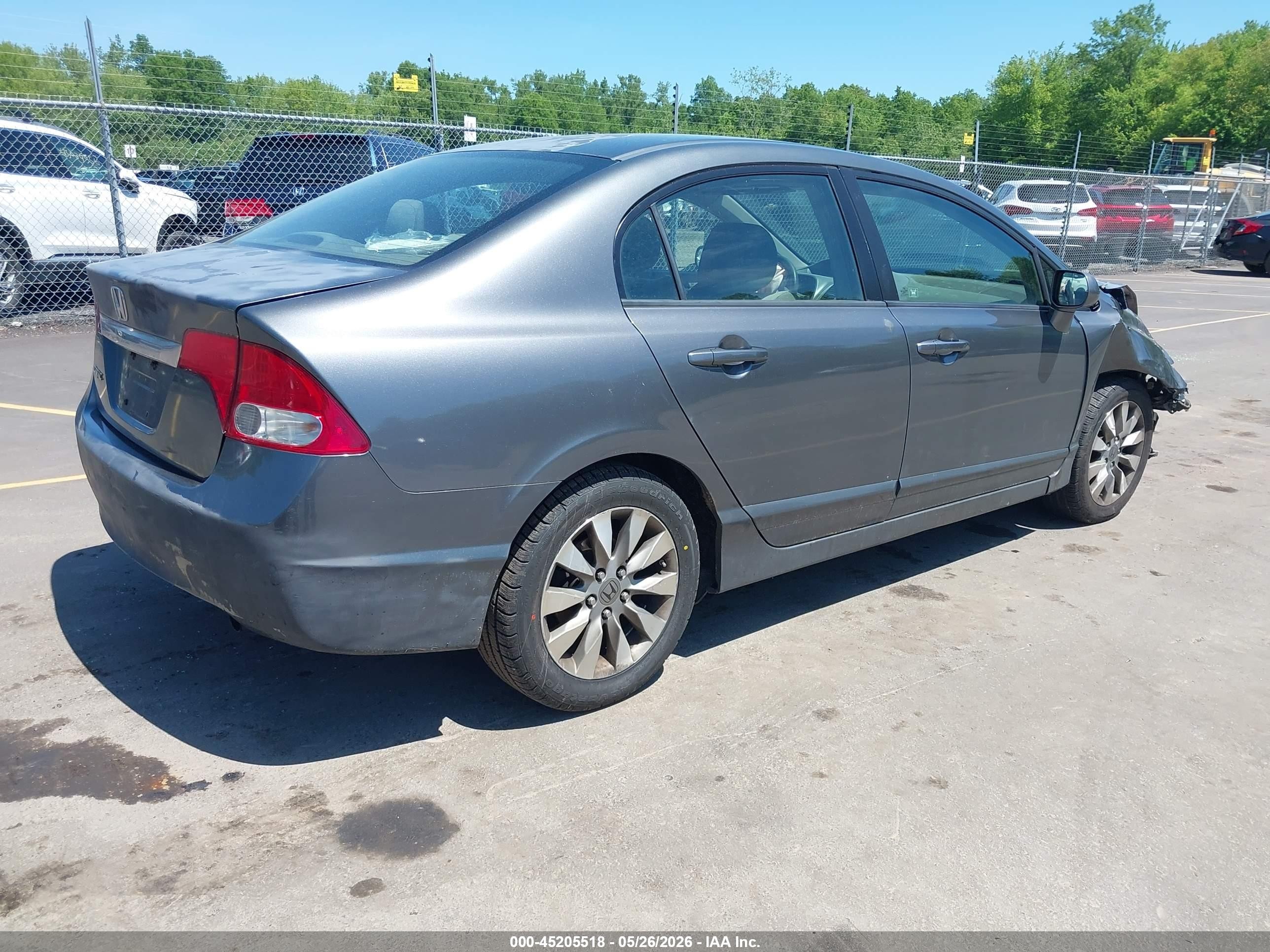 2009 Honda Civic Ex Gray vin: 2HGFA16899H542444