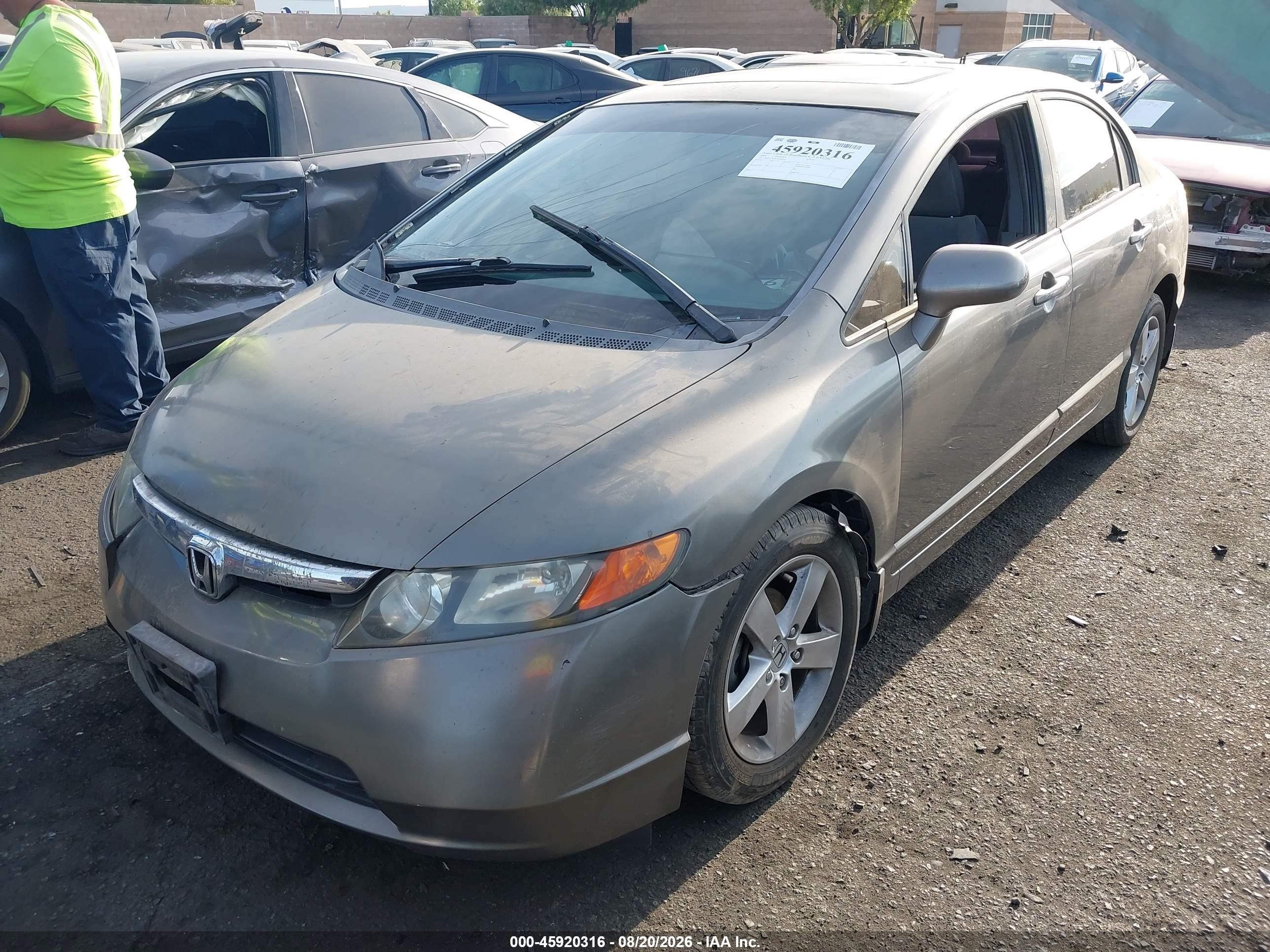 2007 Honda Civic Ex Gray vin: 2HGFA168X7H304034