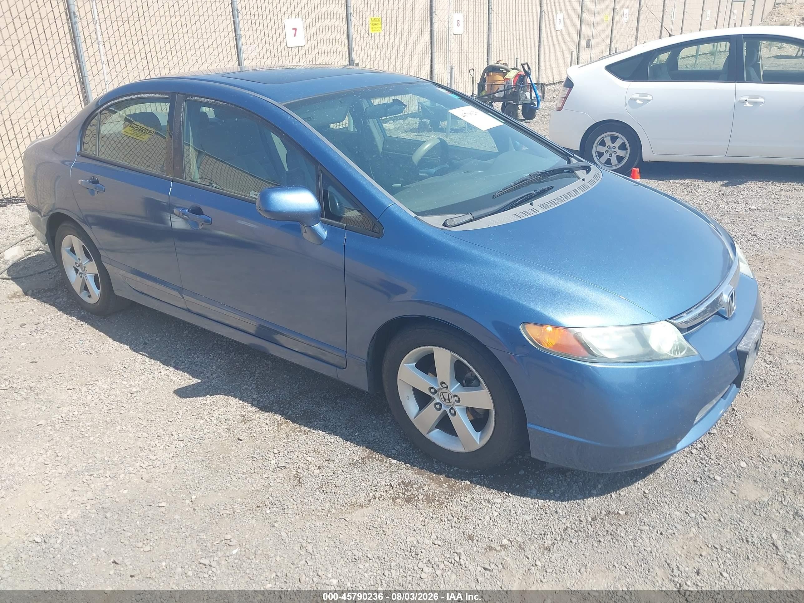 2008 Honda Civic Ex Blue vin: 2HGFA168X8H534402