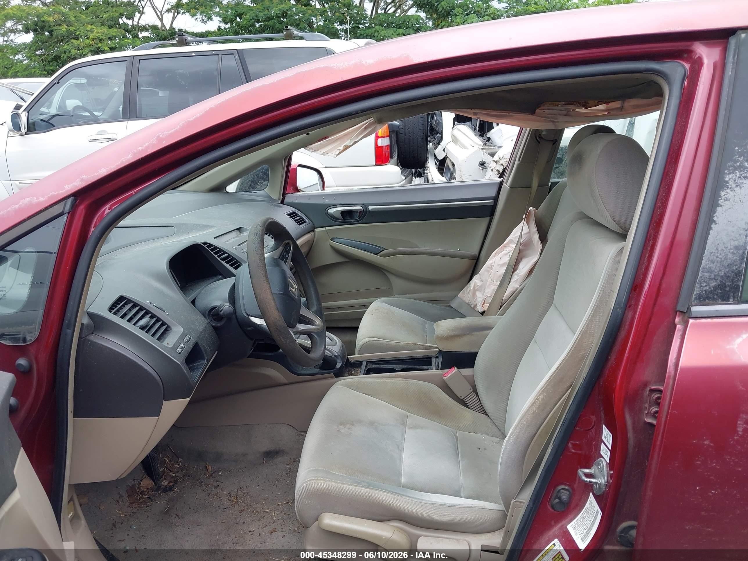 2009 Honda Civic Ex Burgundy vin: 2HGFA168X9H505841
