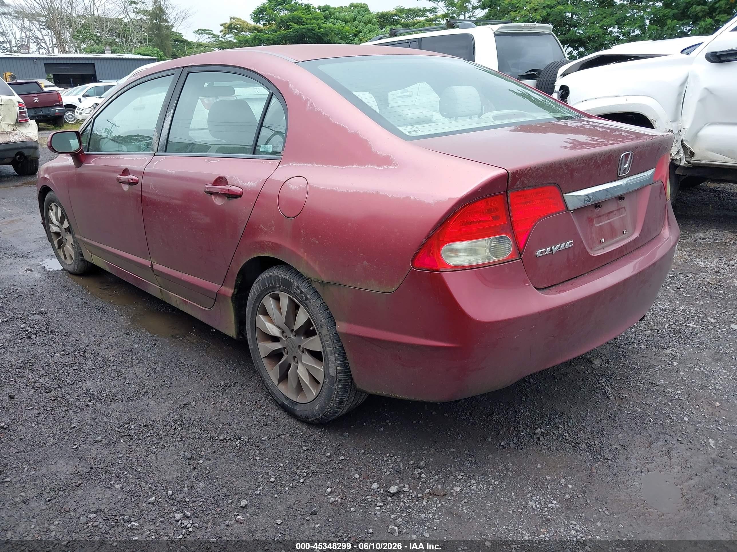 2009 Honda Civic Ex Burgundy vin: 2HGFA168X9H505841