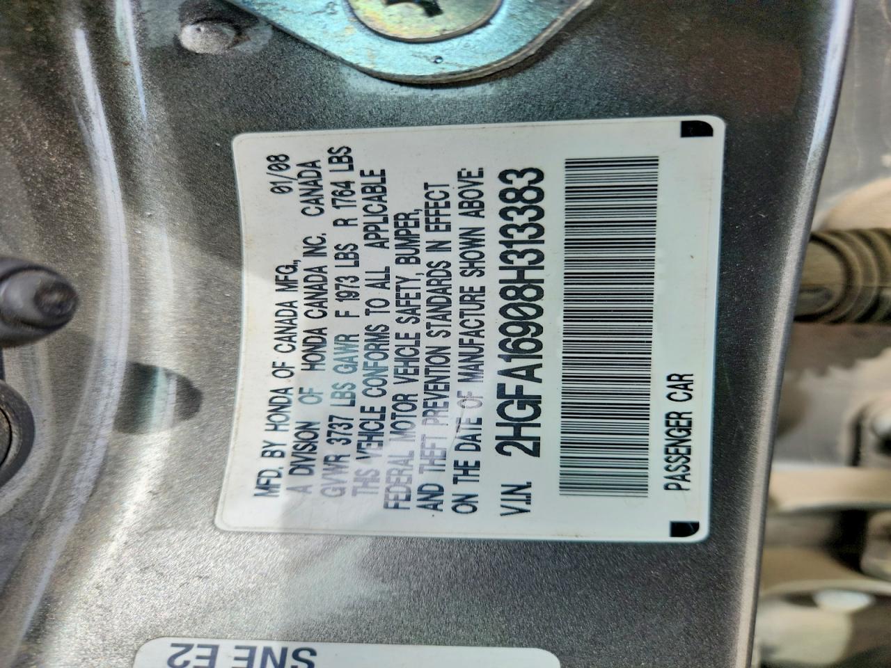 2008 Honda Civic Exl Серебряный vin: 2HGFA16908H313383
