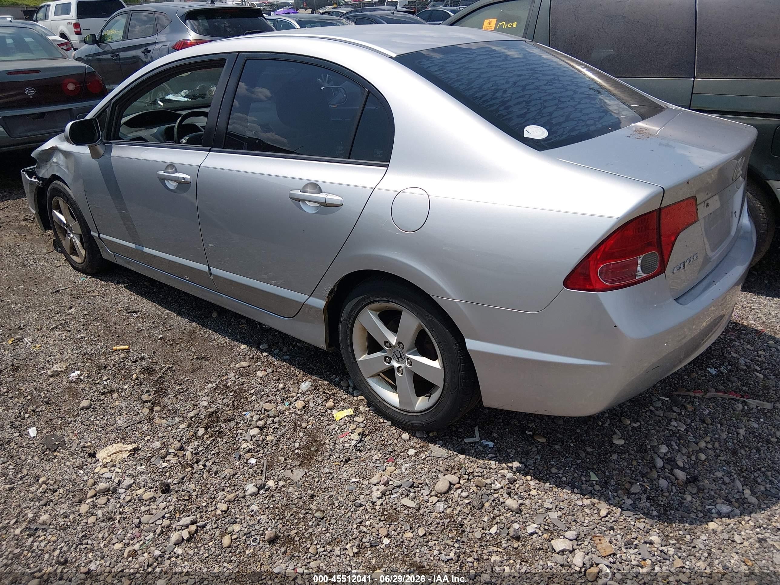 2008 Honda Civic Ex-l Silver vin: 2HGFA16908H329485