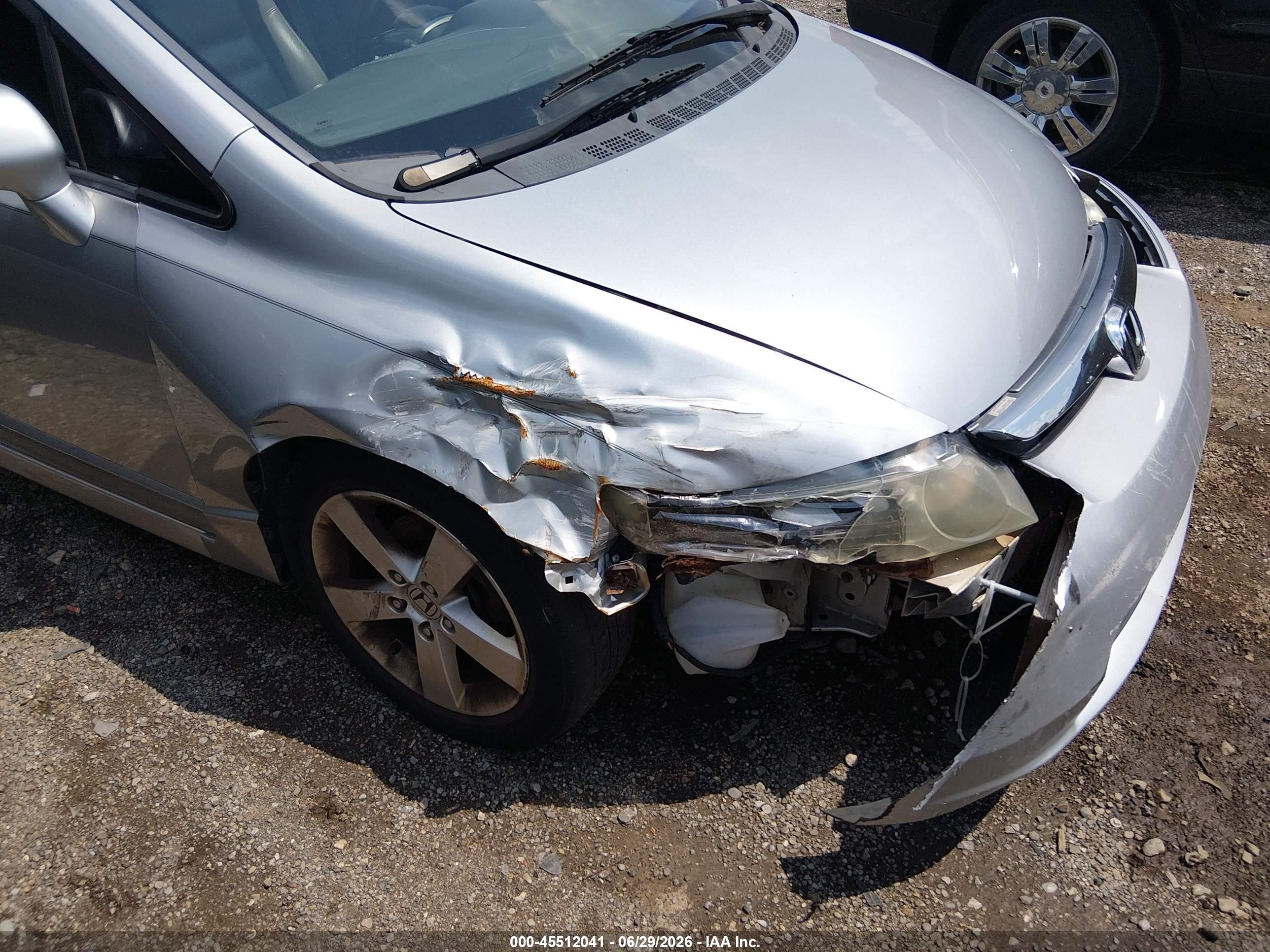 2008 Honda Civic Ex-l Silver vin: 2HGFA16908H329485