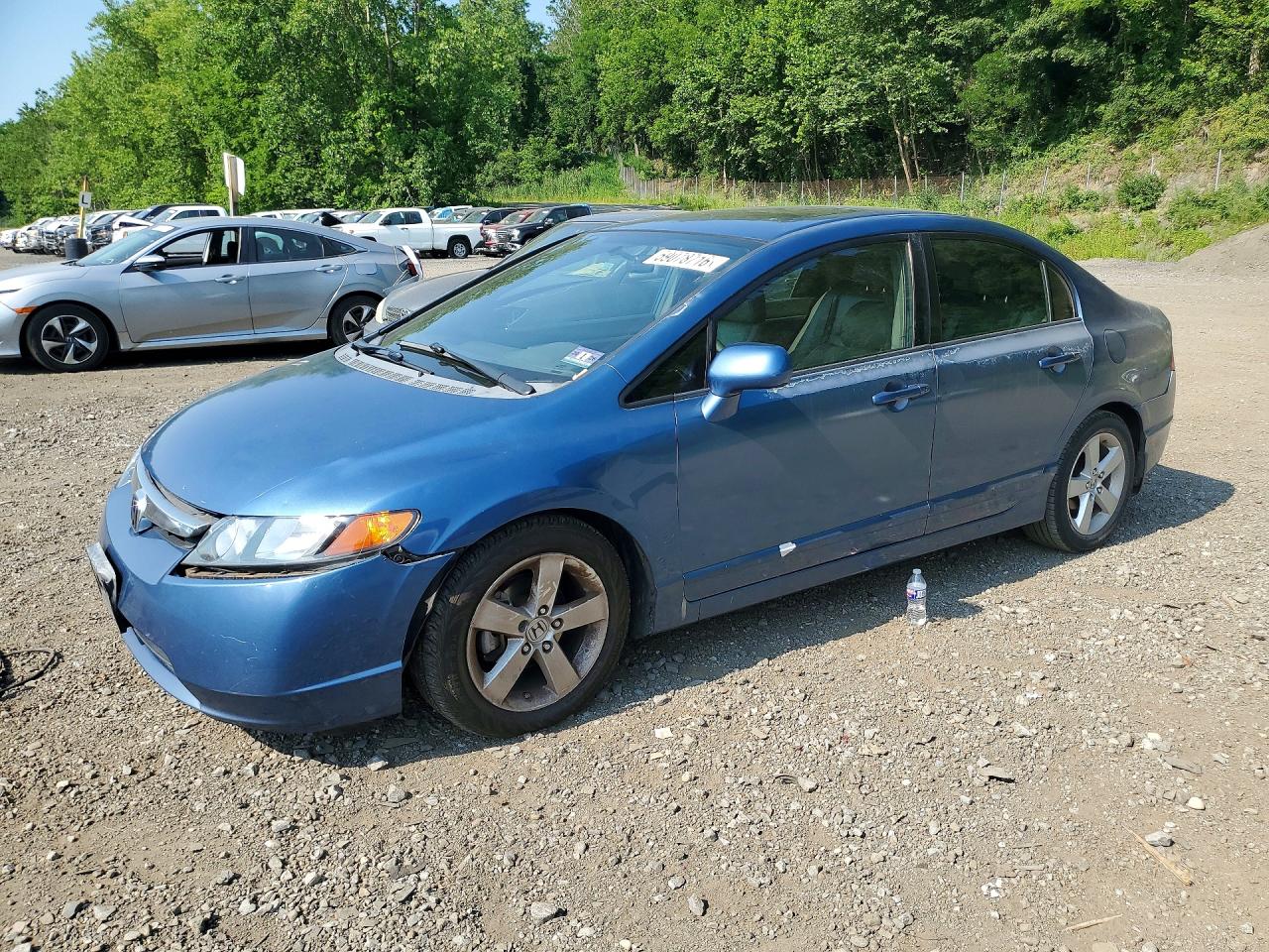 2008 Honda Civic Exl Blue vin: 2HGFA16908H521201