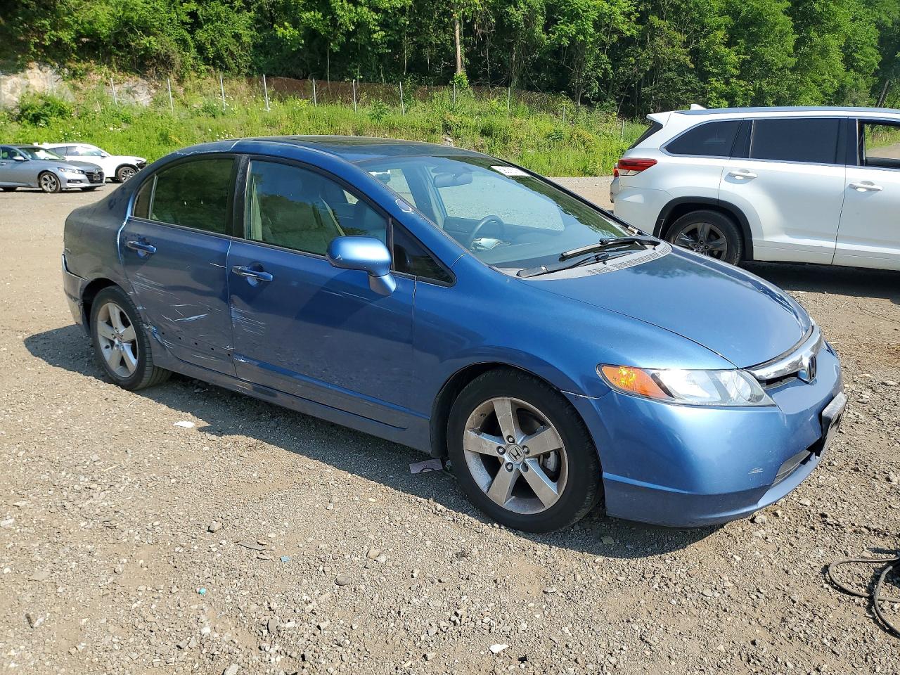 2008 Honda Civic Exl Blue vin: 2HGFA16908H521201