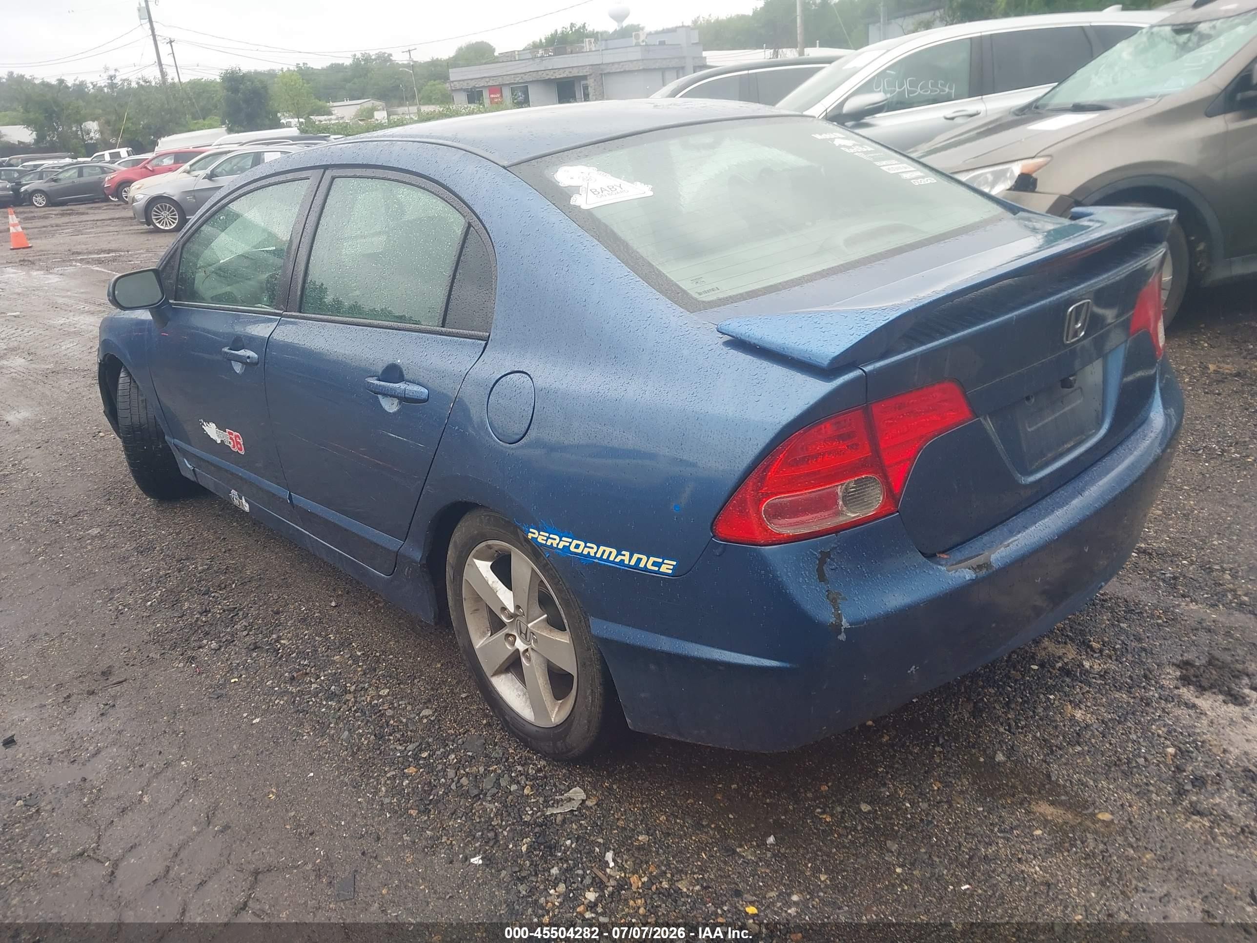 2008 Honda Civic Ex-l Blue vin: 2HGFA16908H534448