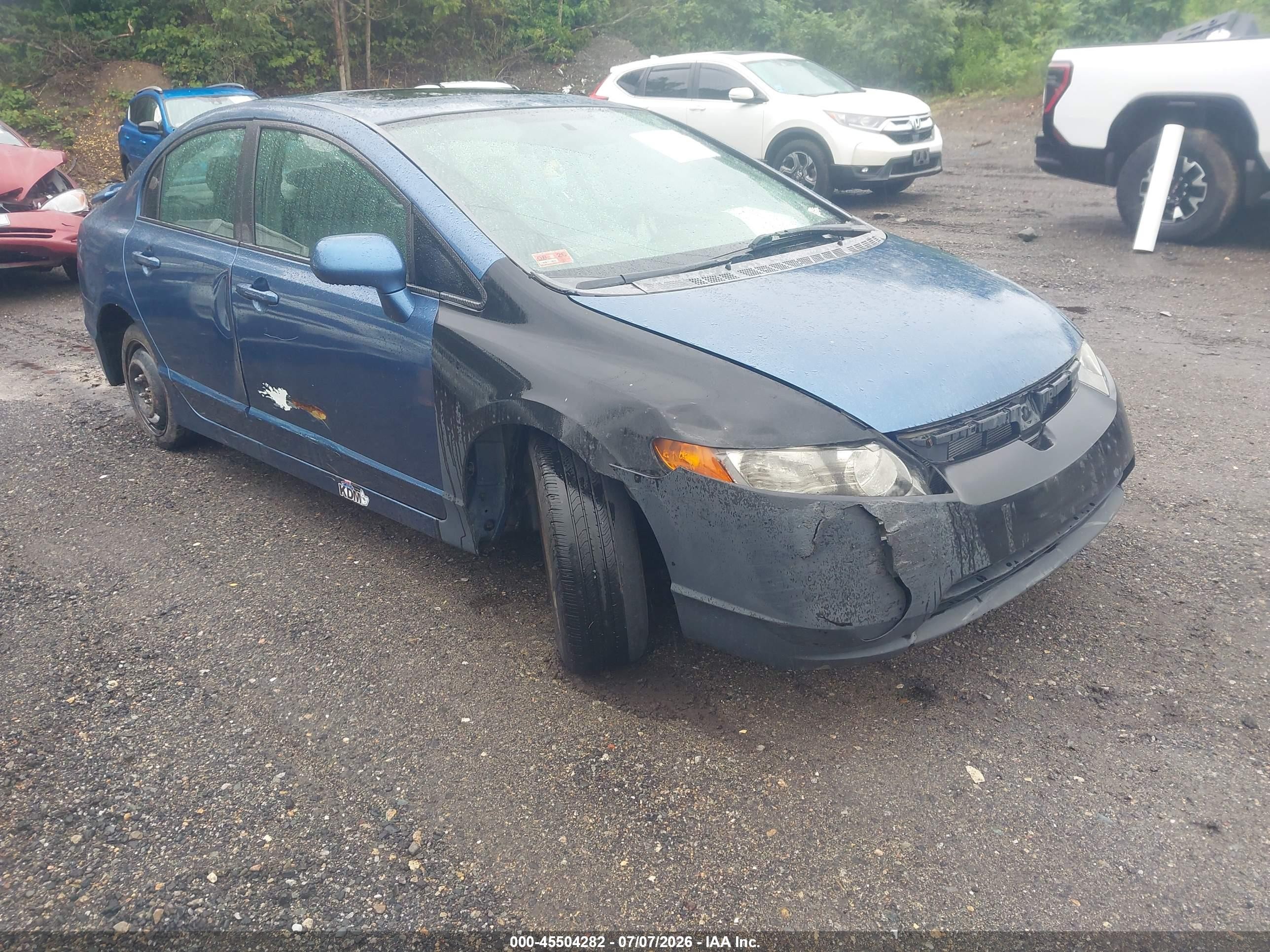 2008 Honda Civic Ex-l Blue vin: 2HGFA16908H534448