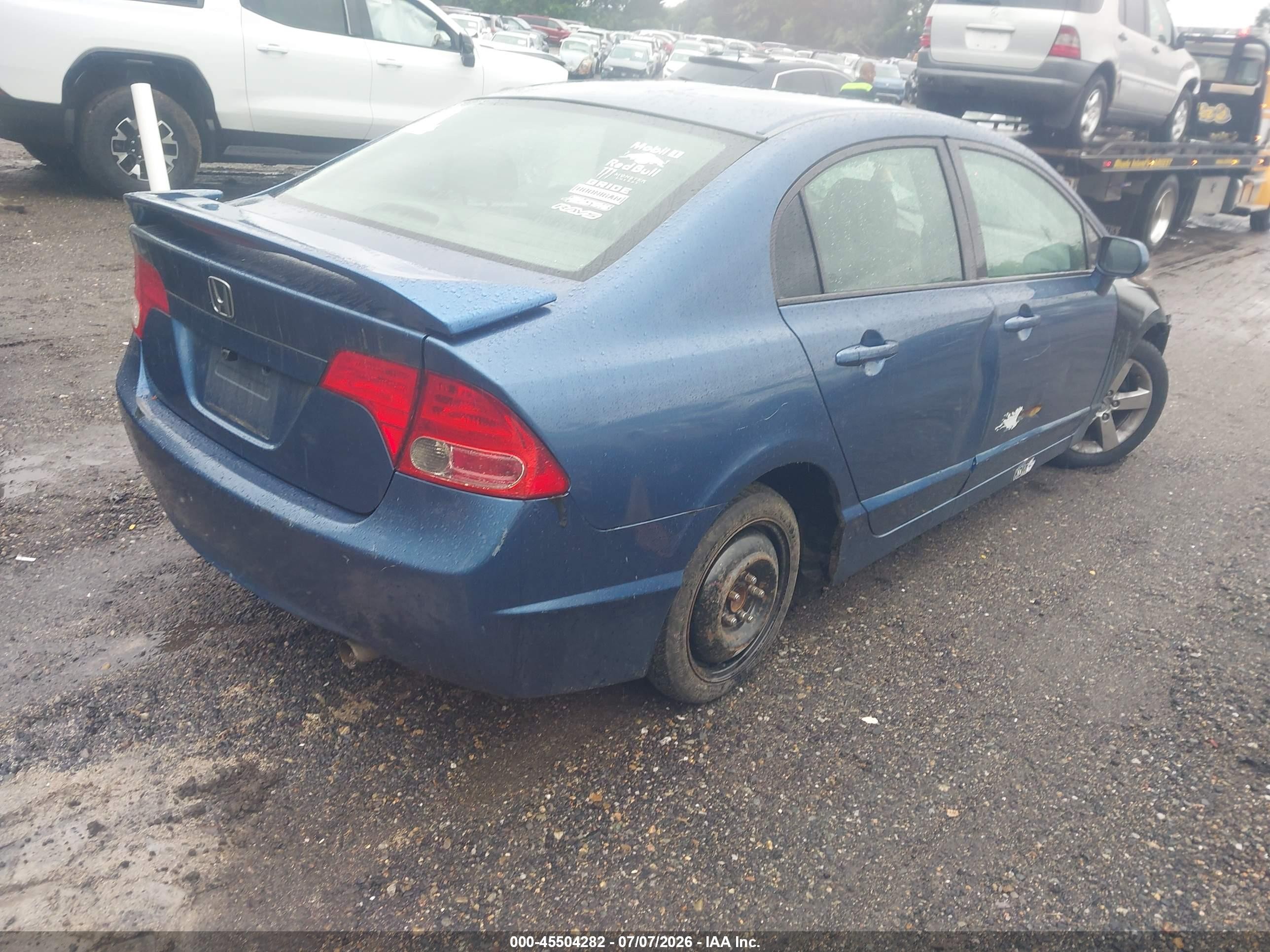 2008 Honda Civic Ex-l Blue vin: 2HGFA16908H534448