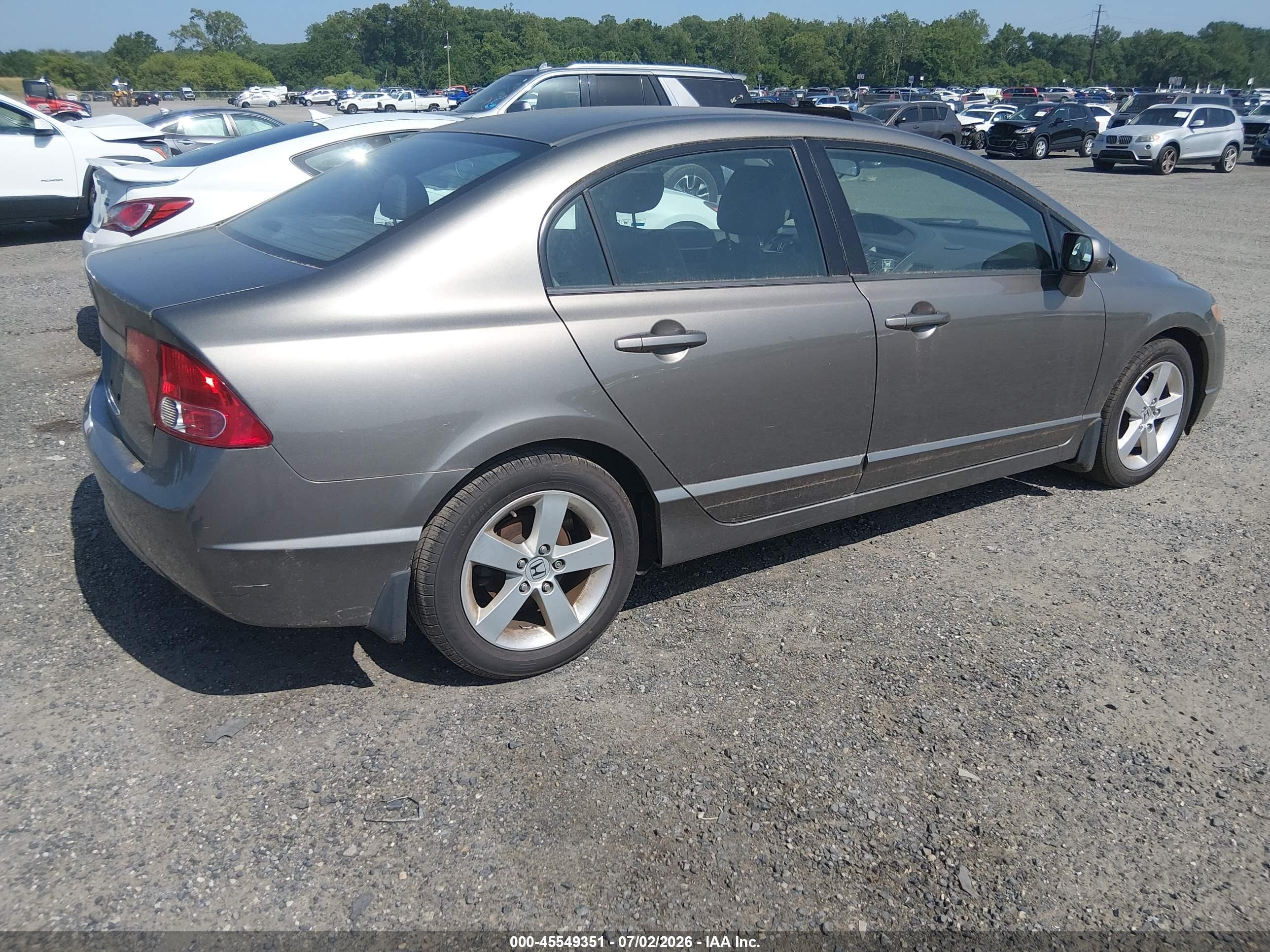 2008 Honda Civic Ex-l Gray vin: 2HGFA16918H337661