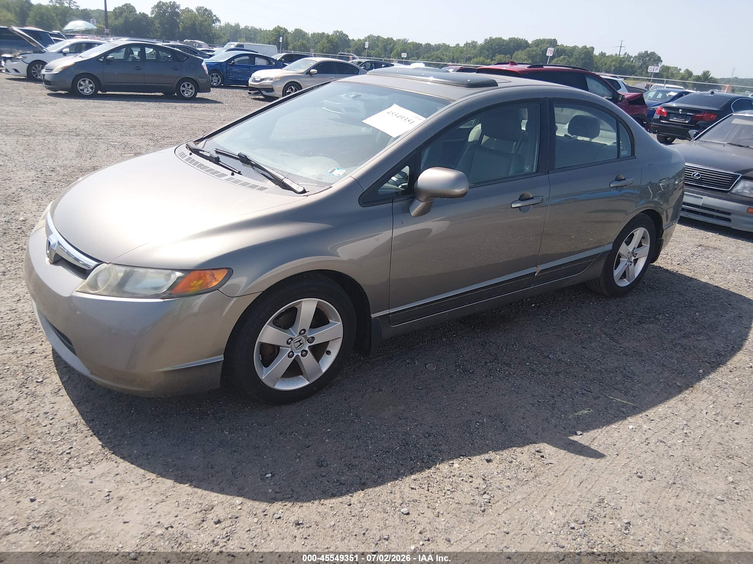 2008 Honda Civic Ex-l Gray vin: 2HGFA16918H337661