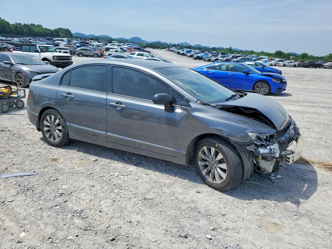 2009 Honda Civic Exl Gray vin: 2HGFA16919H335751