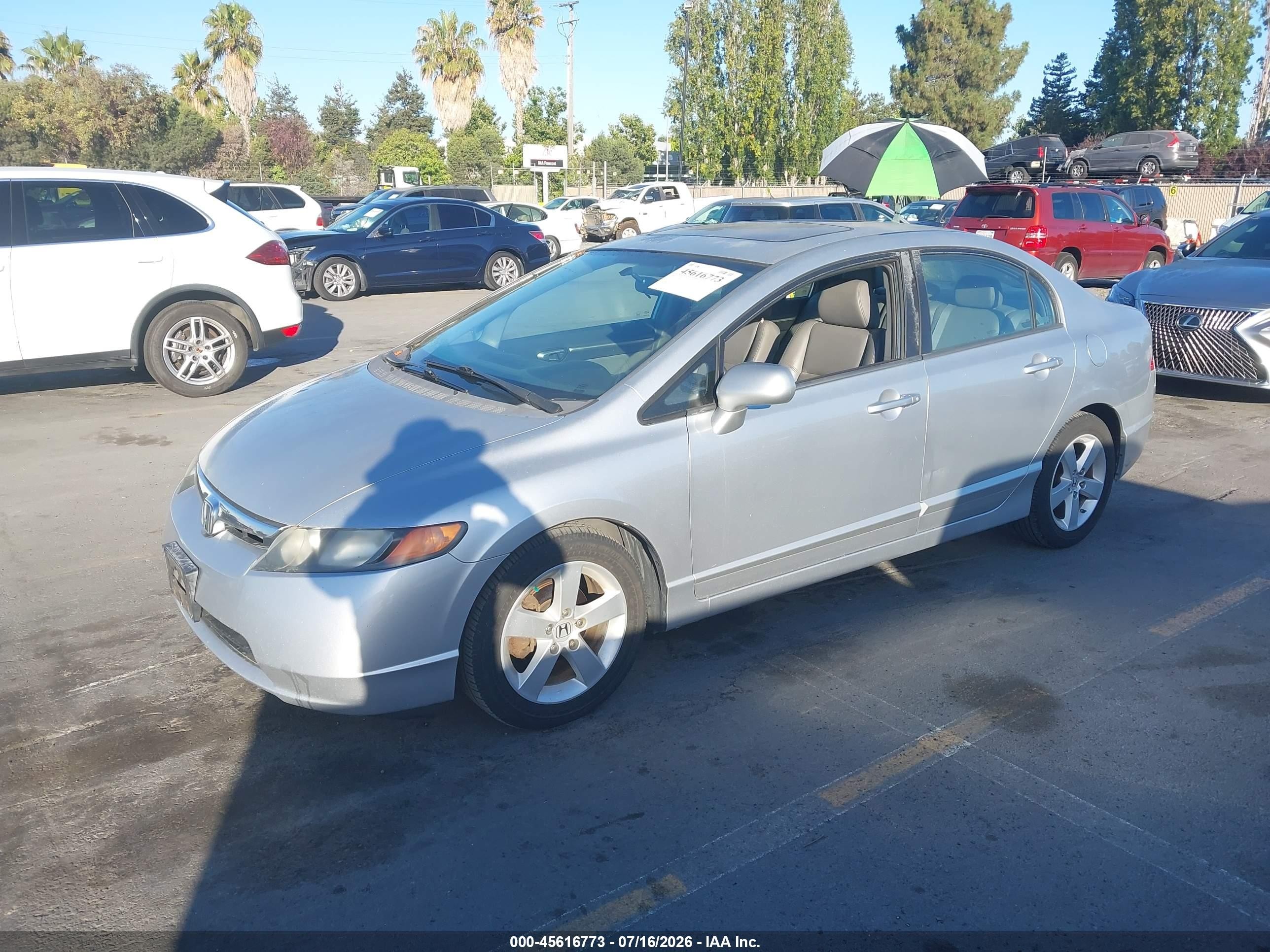 2008 Honda Civic Ex-l Silver vin: 2HGFA16938H307349