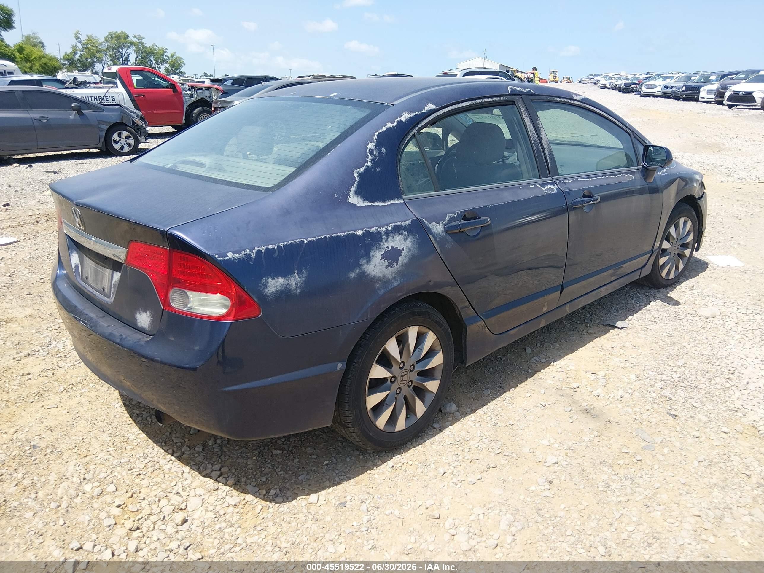2009 Honda Civic Ex-l Blue vin: 2HGFA16939H525664