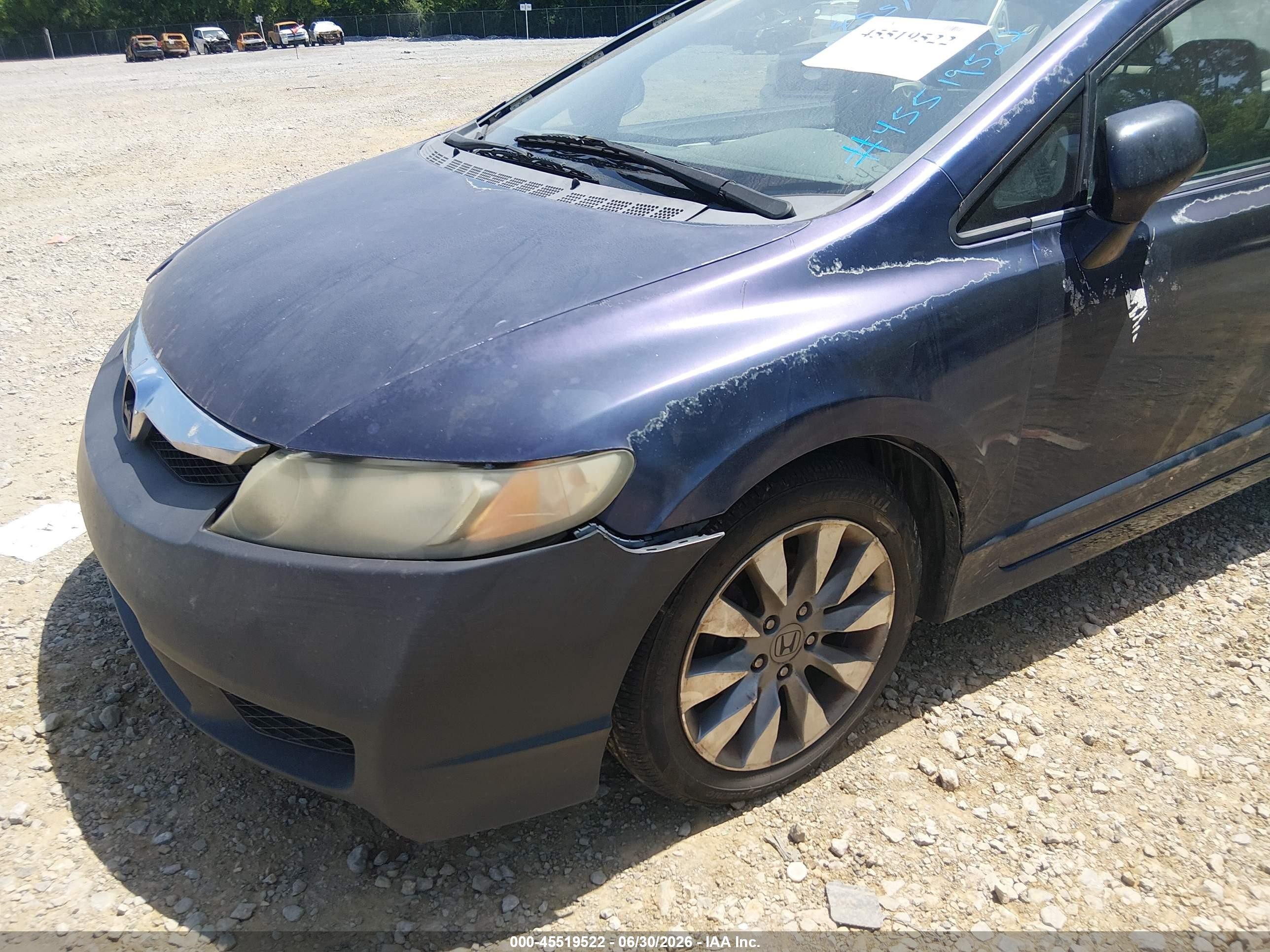 2009 Honda Civic Ex-l Blue vin: 2HGFA16939H525664
